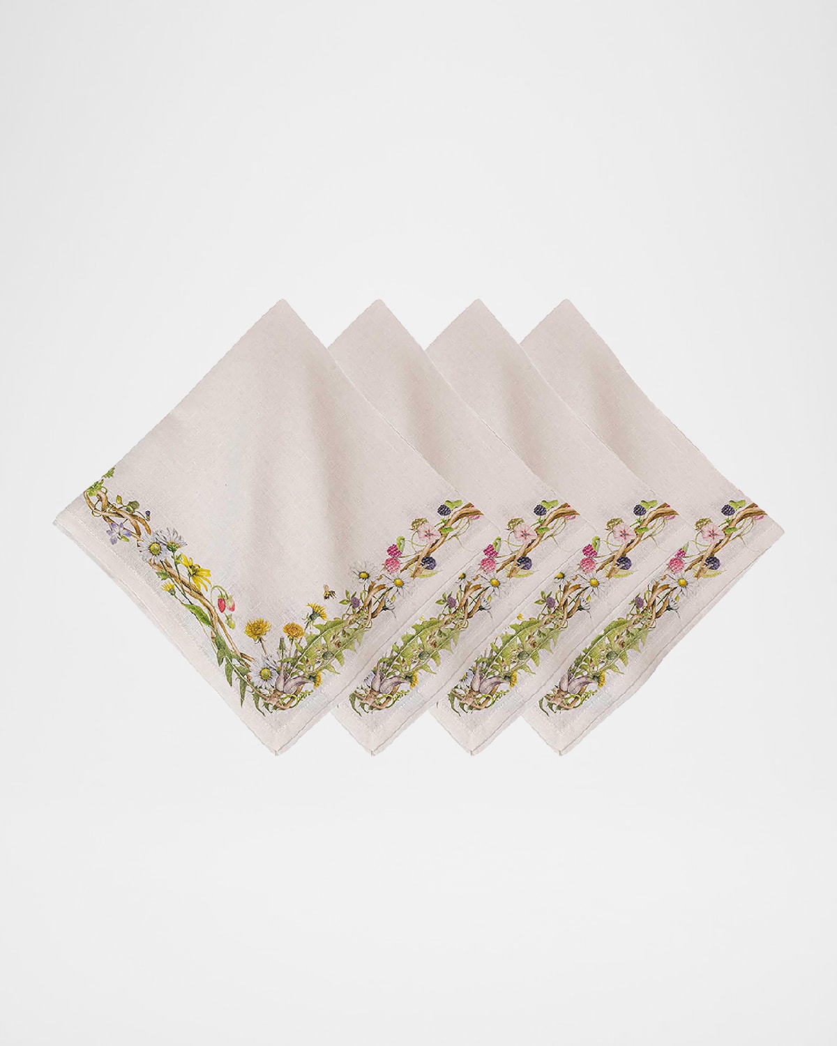 Juliska Meadow Walk Linen Napkins, Set Of 4 In Multi