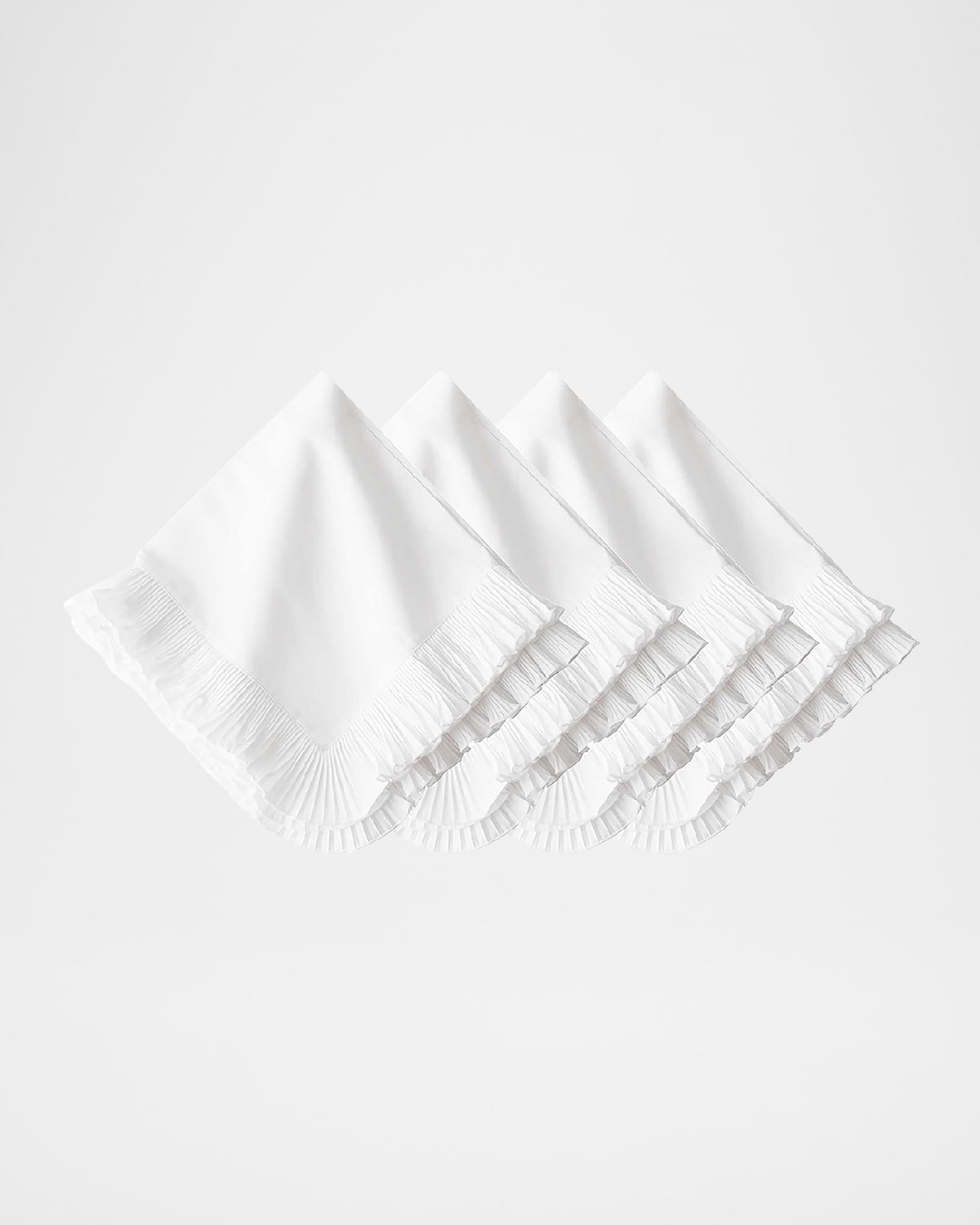 Juliska Mademoiselle White Napkins, Set Of 4 In White