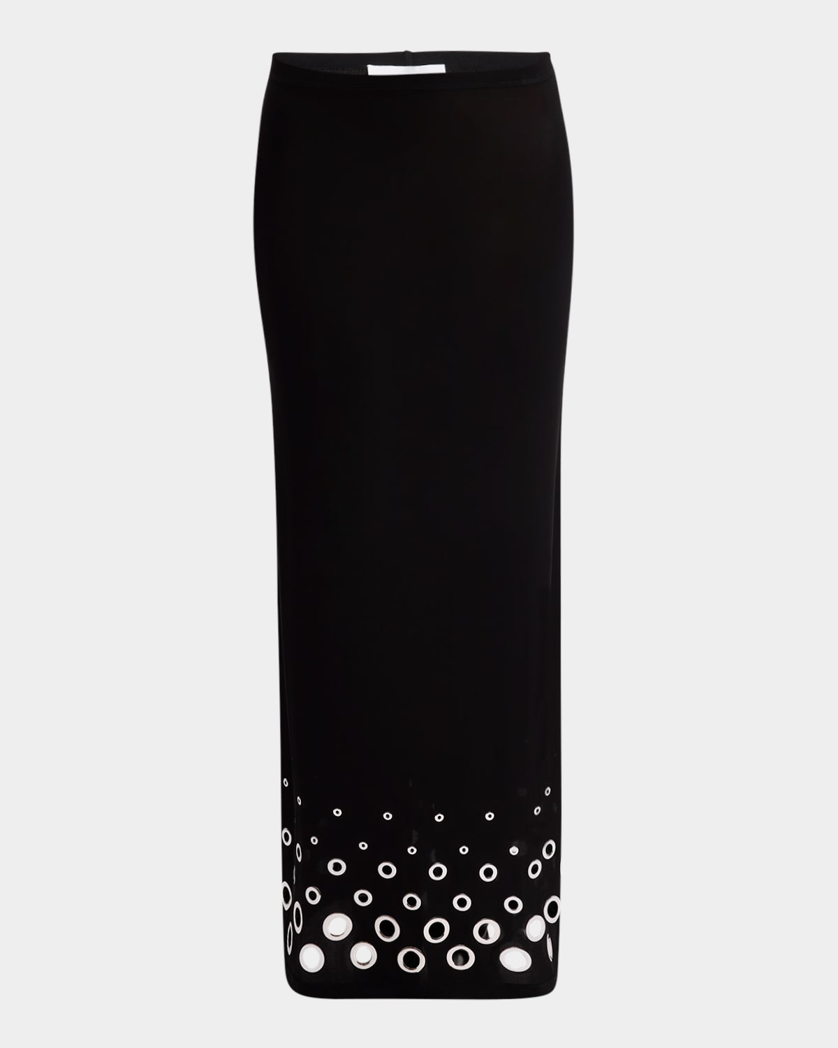 Shop Rabanne Grommet Maxi Skirt In Black