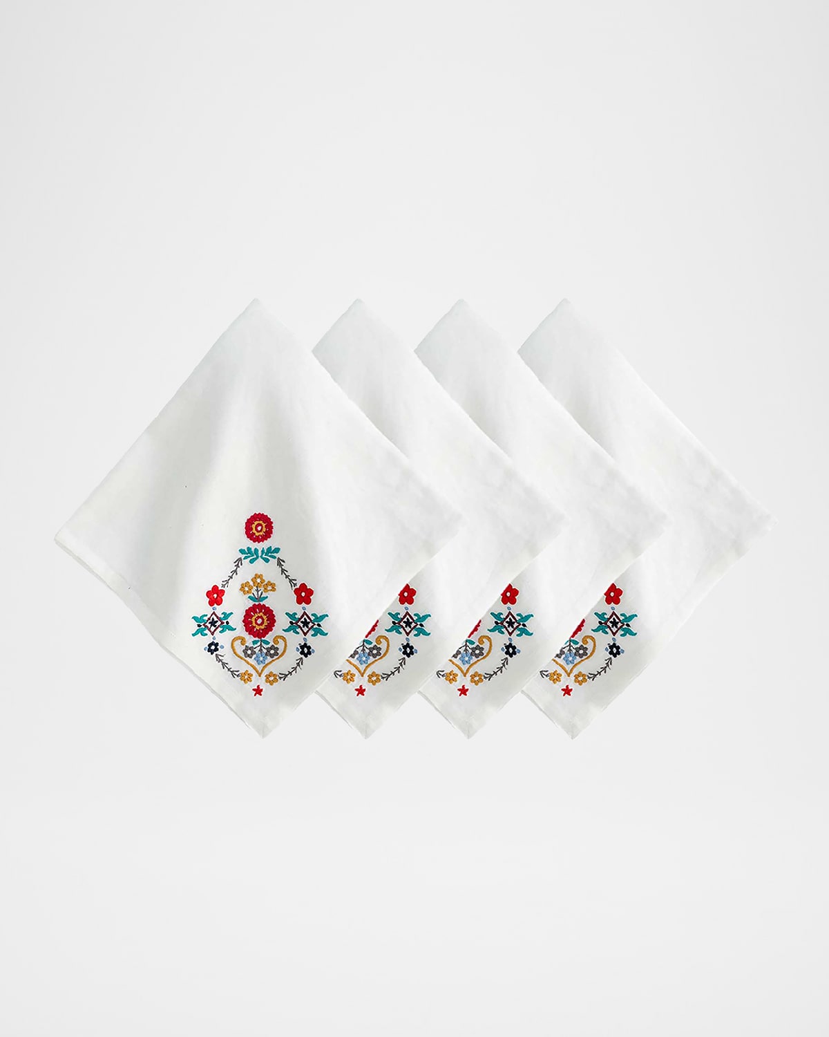 Juliska Heidi Embroidered Napkin, Set Of 4 In Multi