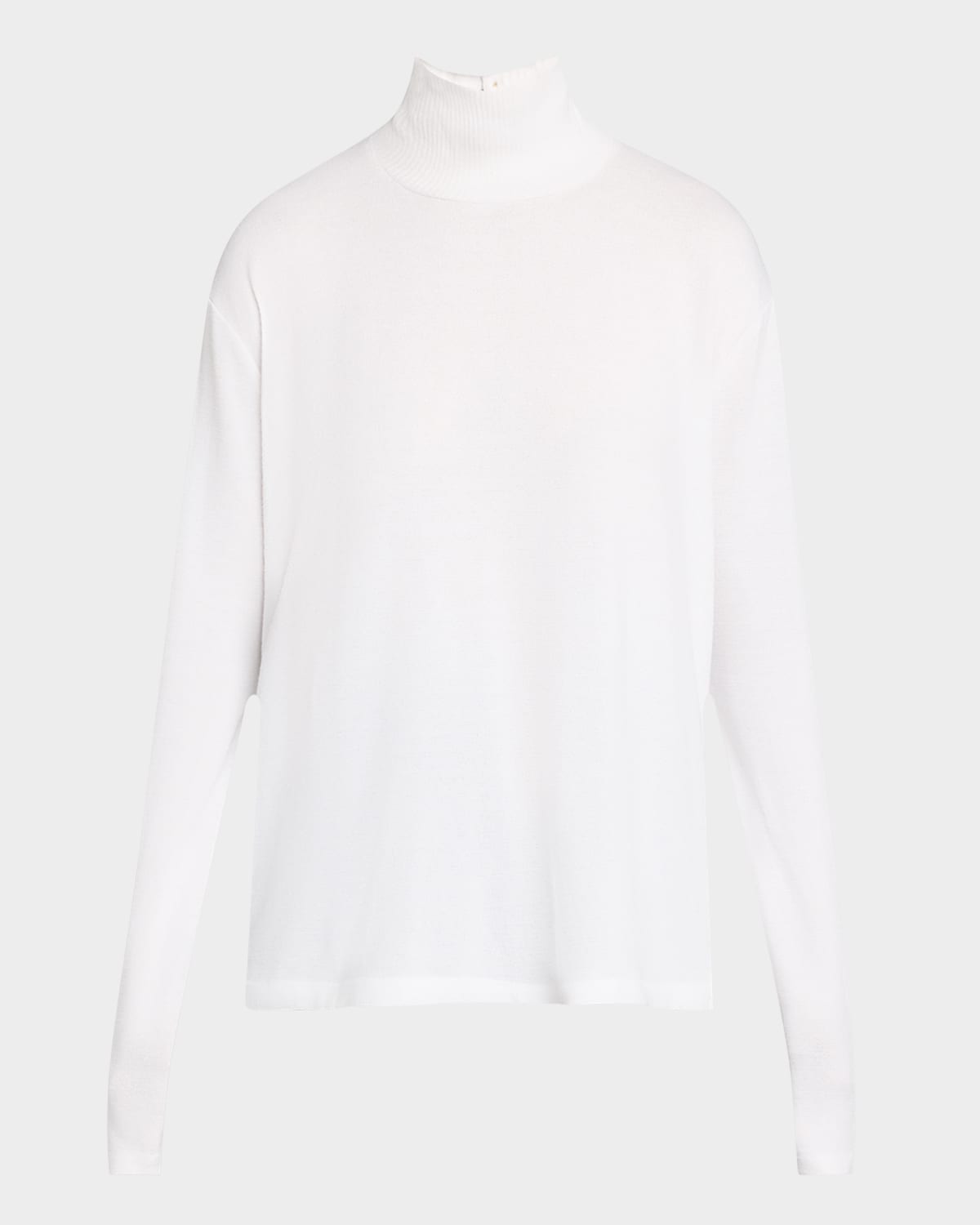Rag & Bone The Knit Boxy Turtleneck Top In White