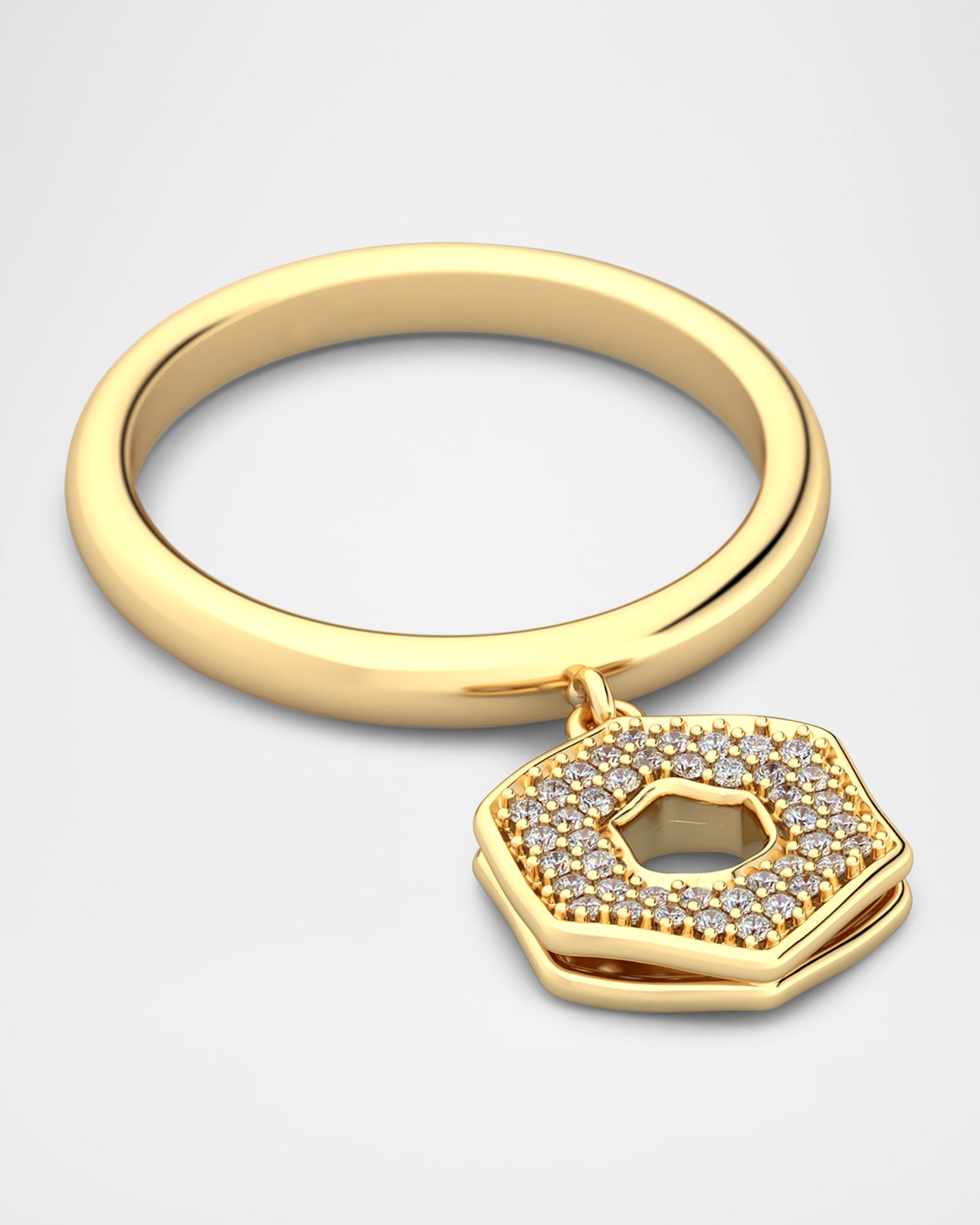Eclipse Charm Ring with Diamonds