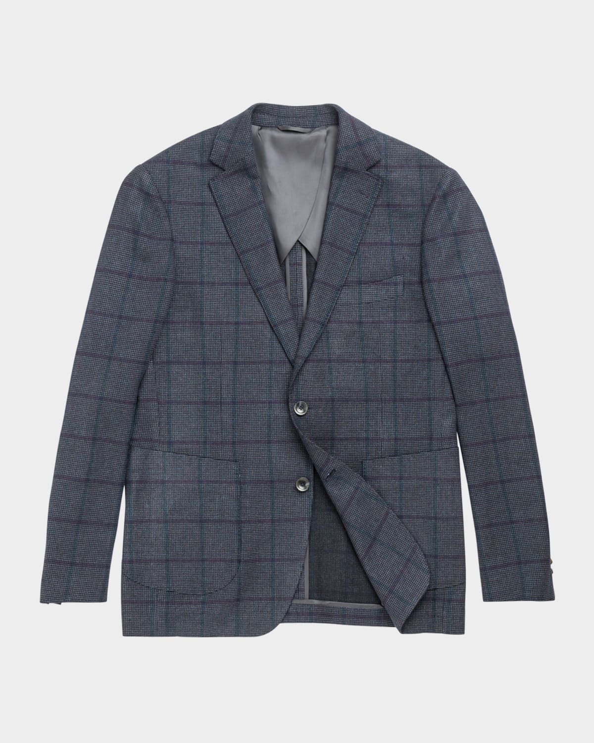 Rodd & Gunn Campbell Point Windowpane Plaid Sport Coat In Gray