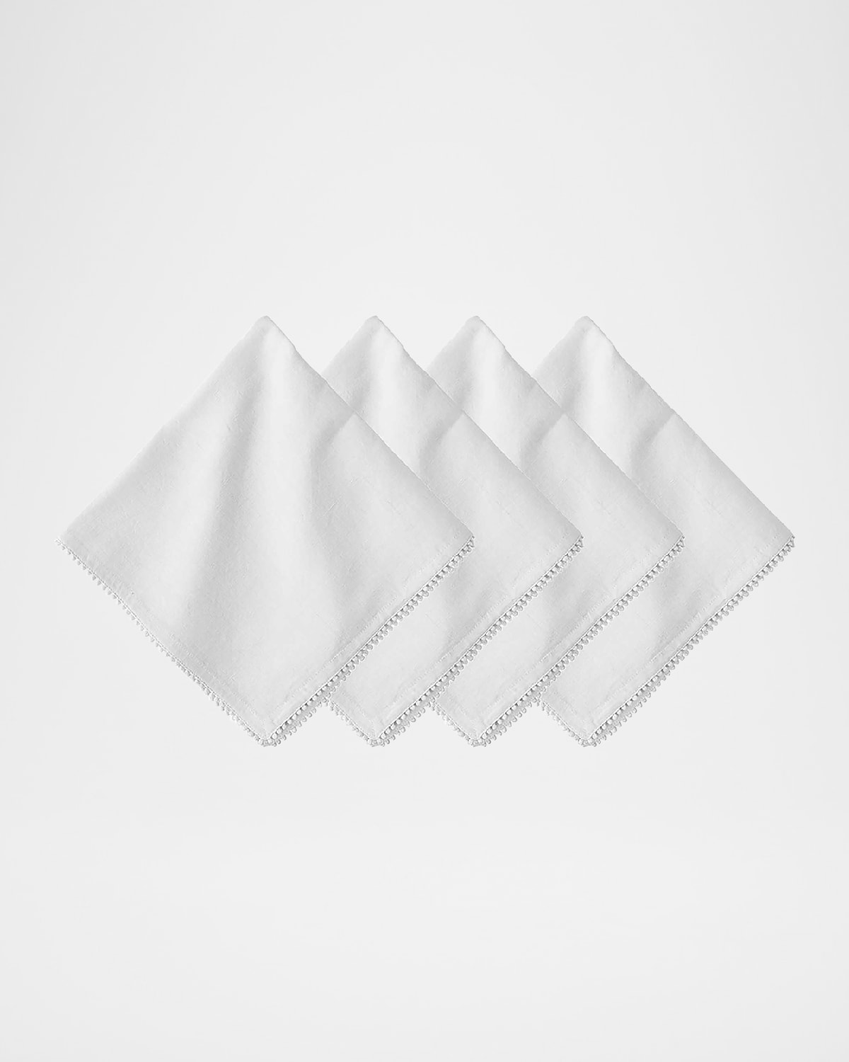 Juliska Berry Trim Blush Napkin, Set Of 4 In White