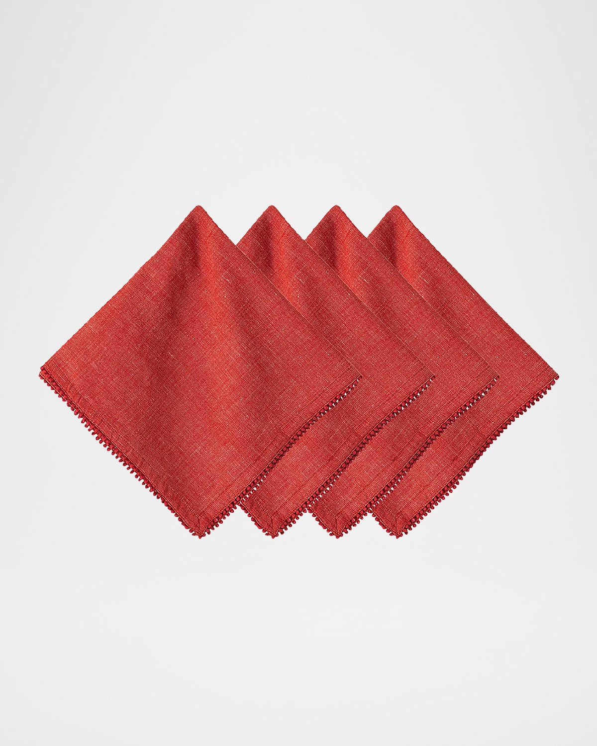 Juliska Berry Trim Blush Napkin, Set Of 4 In Red