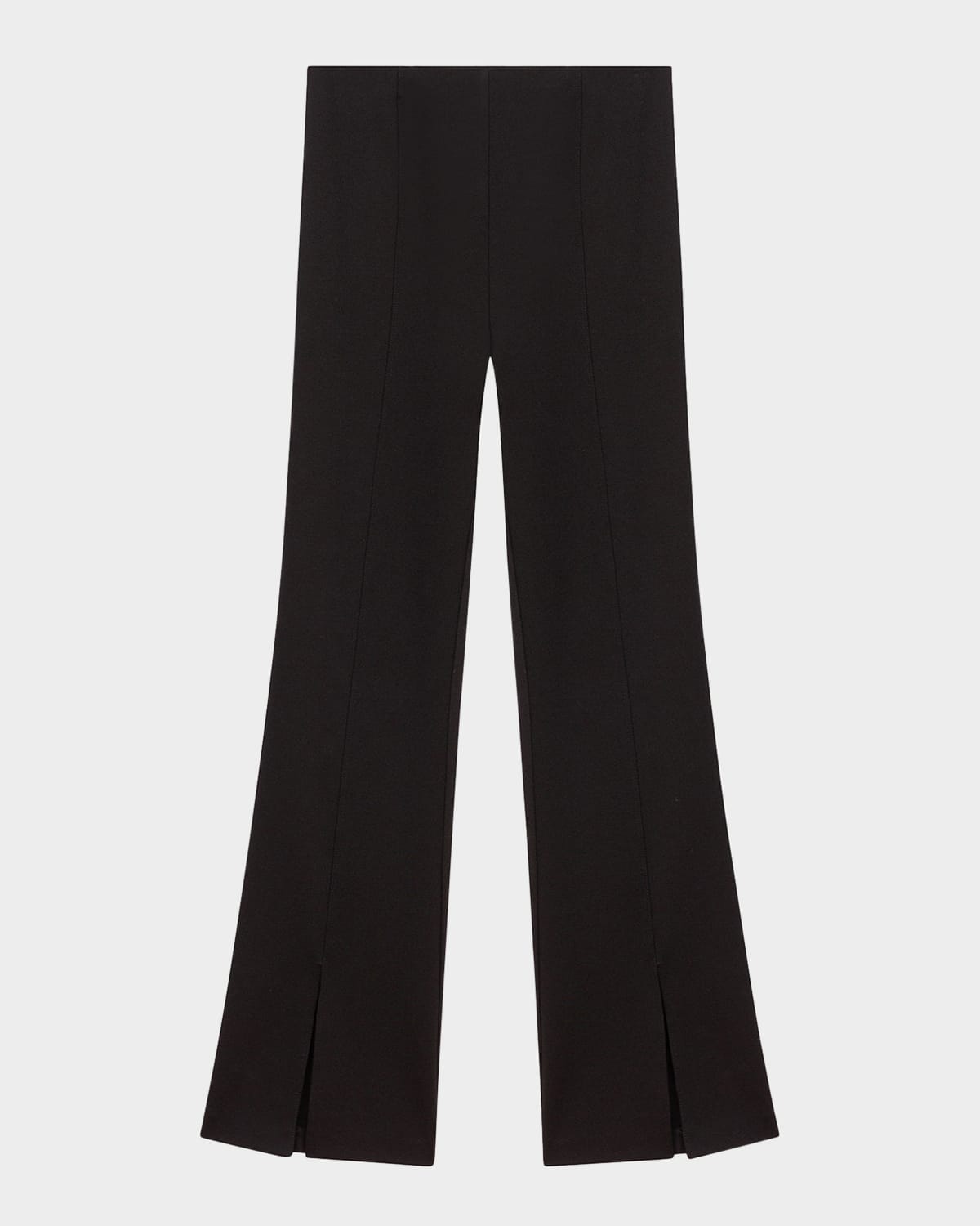 Maje Pomelou Flare Slit Pants In Black