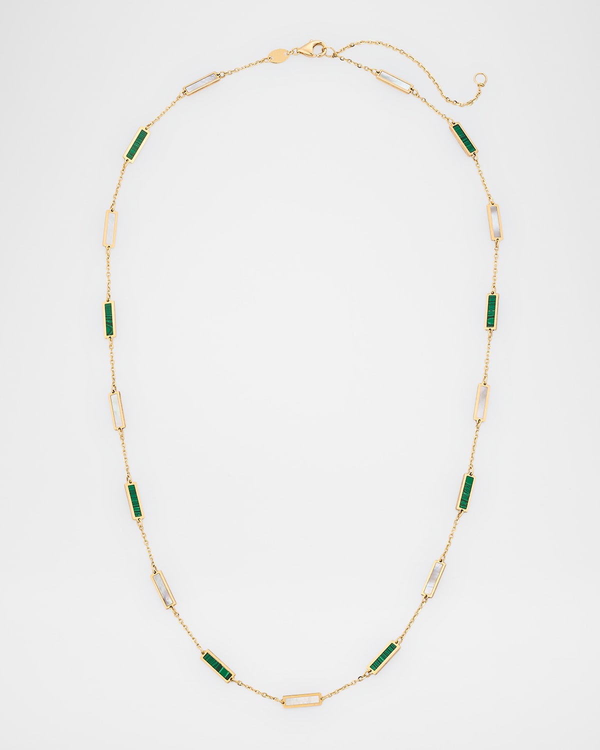 14K Yellow Gold 17-Station Inlay Necklace