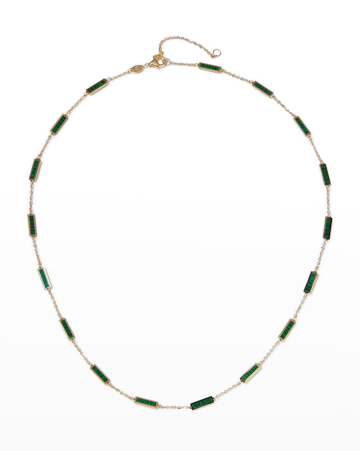 14K Yellow Gold 17-Station Inlay Necklace
