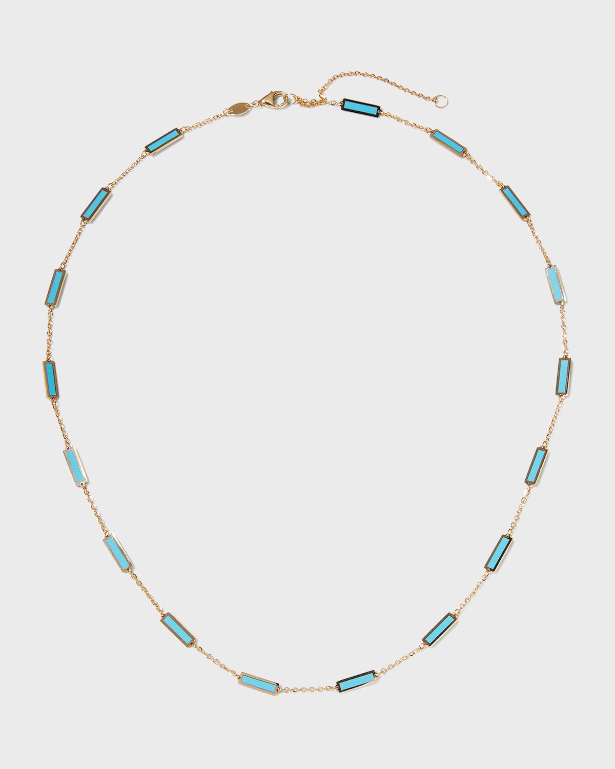 14K Yellow Gold 17-Station Inlay Necklace