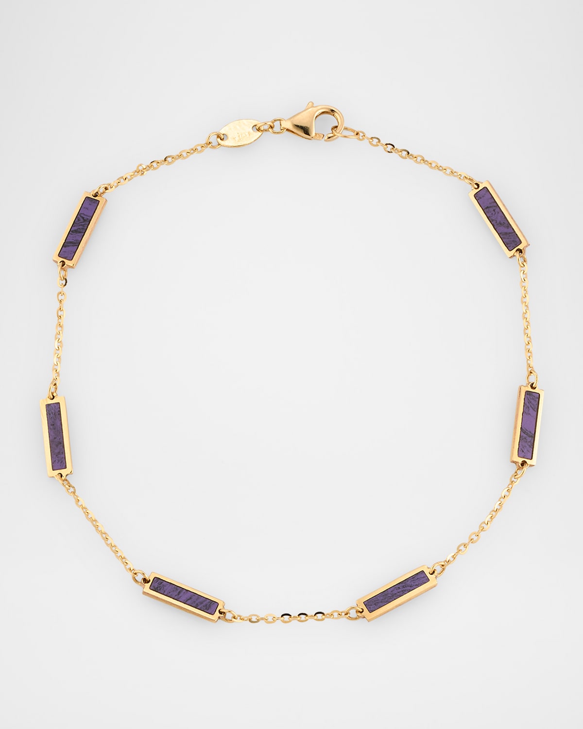 Frederic Sage 14K Yellow Gold Inlay Station Bracelet