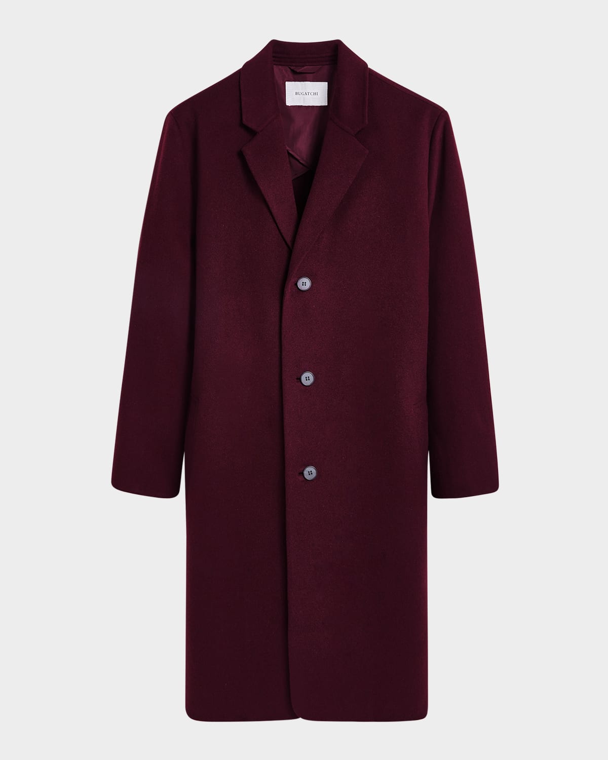 Men's Wool Single-Breasted Overcoat