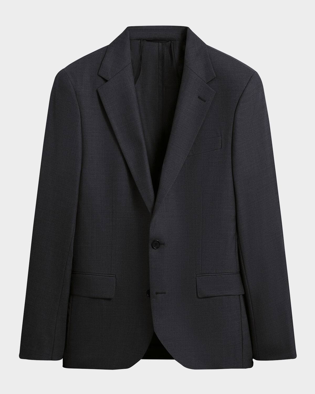 Men's Single-Breasted Sharkskin Travel Blazer