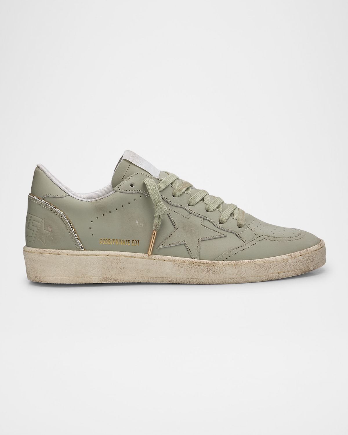 Ballstar Leather Glitter Low-Top Sneakers