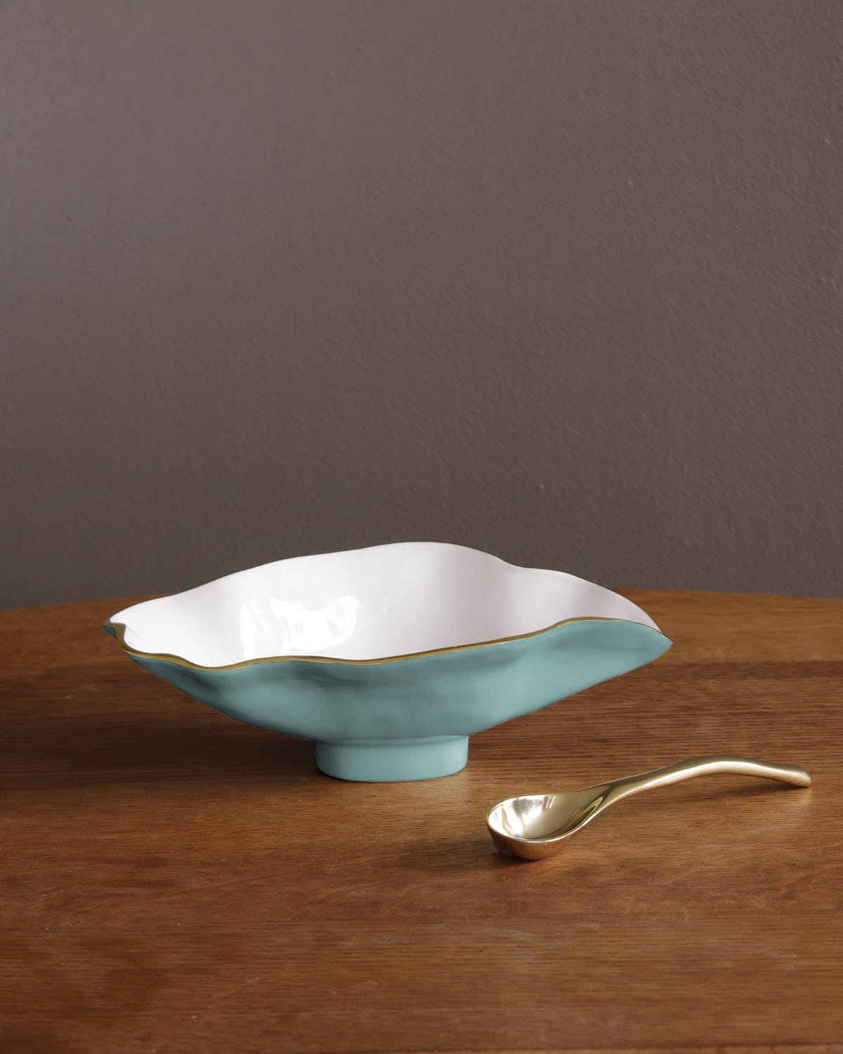 Beatriz Ball Encanto Claire Oval Bowl With Spoon In Periwinkle