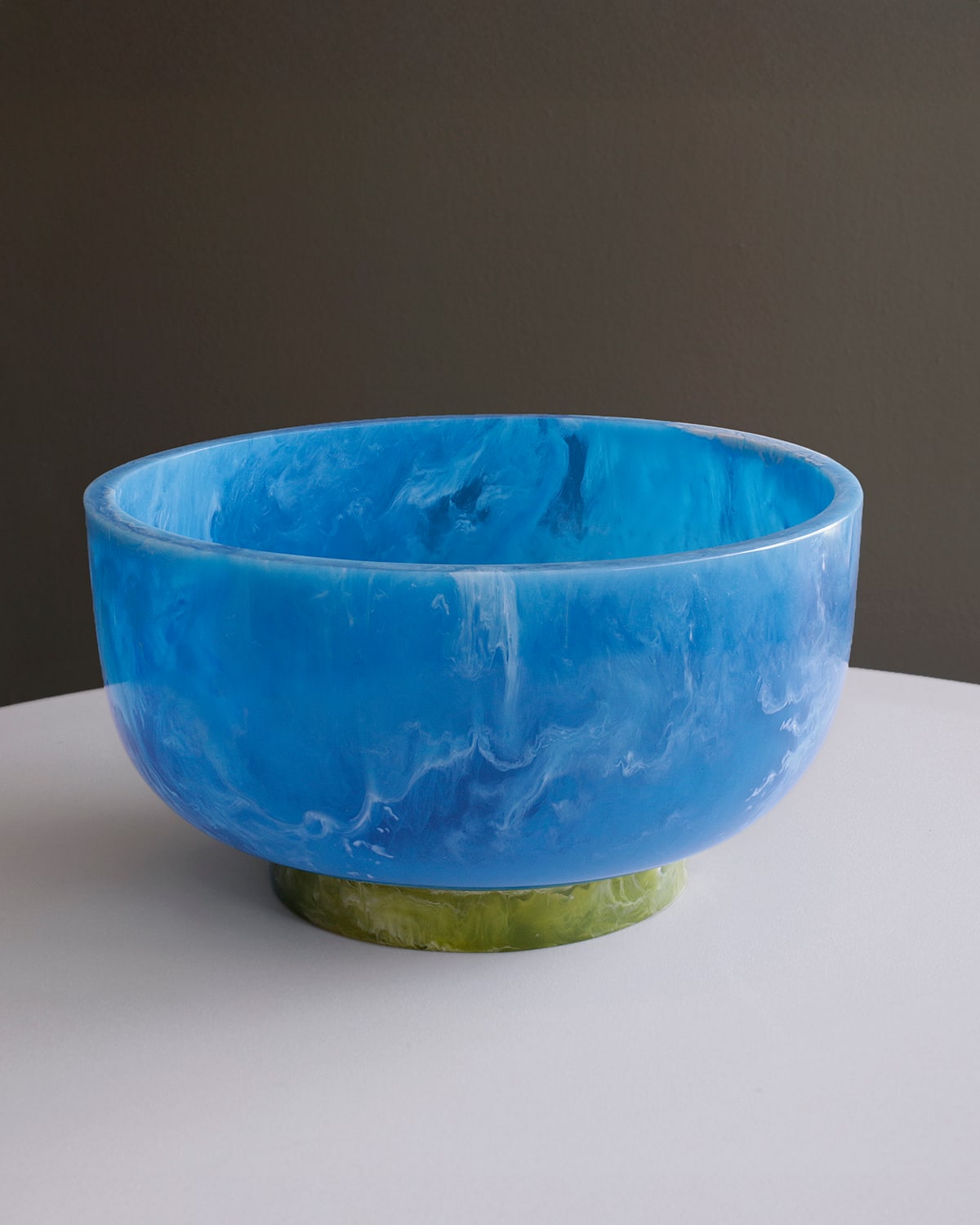 Beatriz Ball Resin Rio Large Bowl With Base In Blue/green