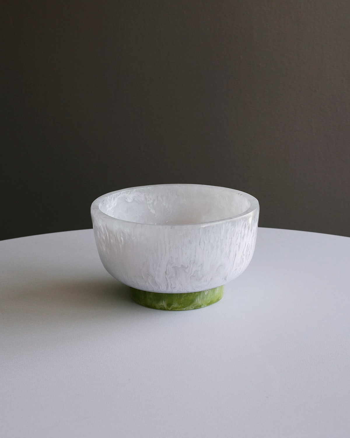 Beatriz Ball Resin Rio Small Bowl With Base In White/green