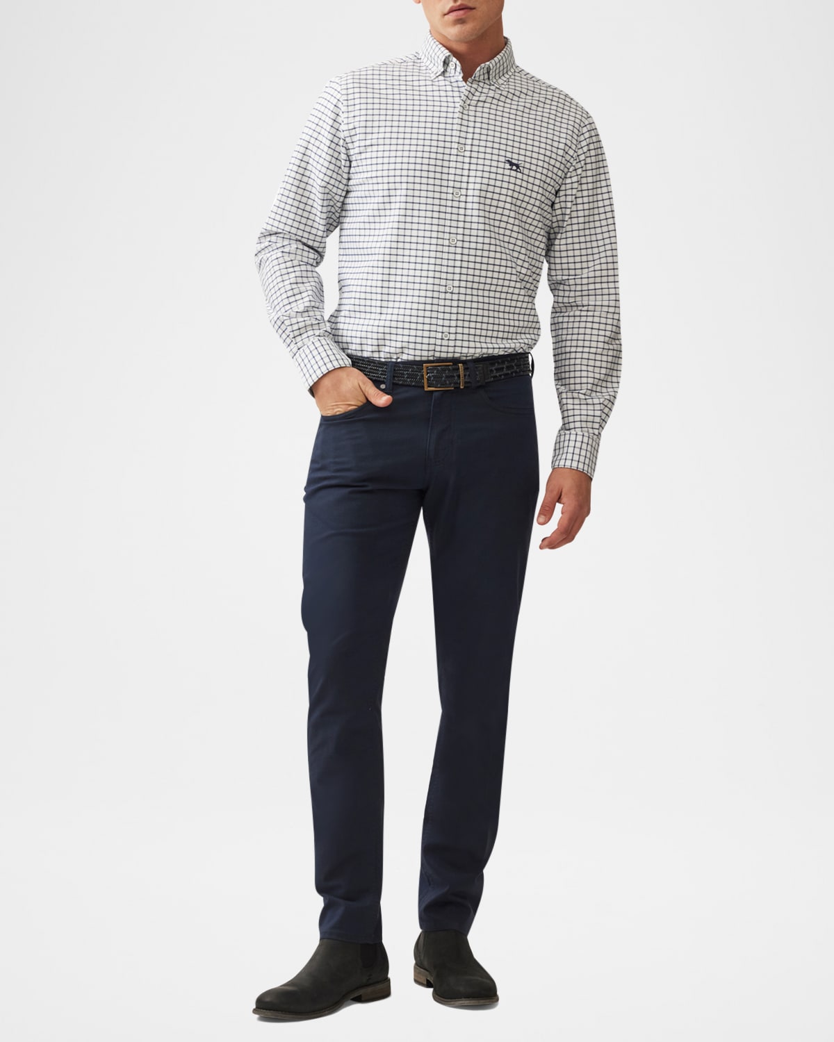 Men's Gunn Check Oxford 3 Slim-Fit Sport Shirt