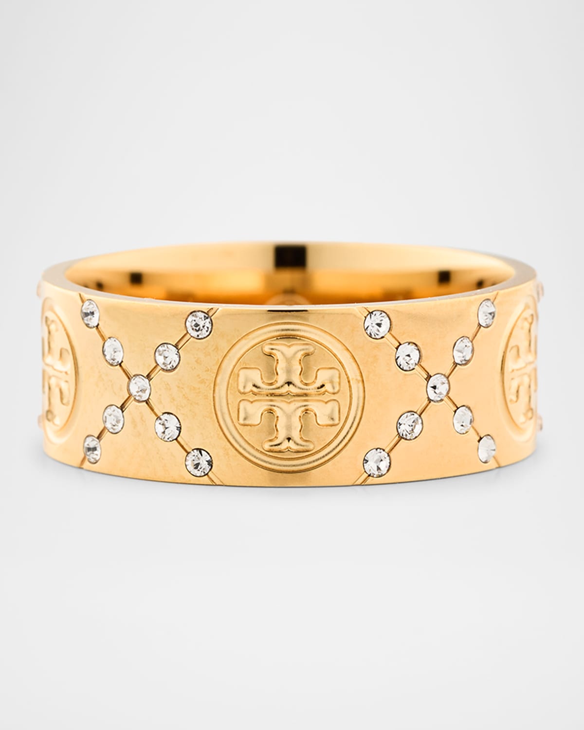 T Monogram Pavé Ring, Size 7