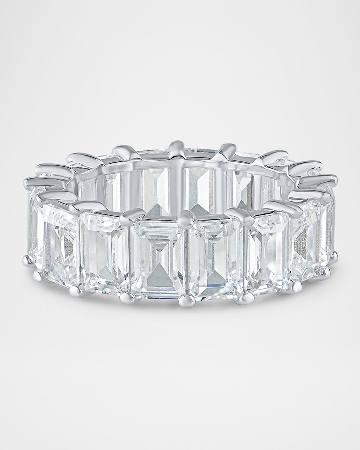 Emerald Cubic Zirconia Eternity Band Ring