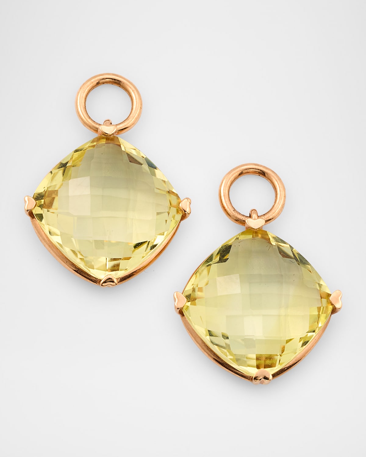 Rocks 18K Rose Gold Lemon Quartz Pendant