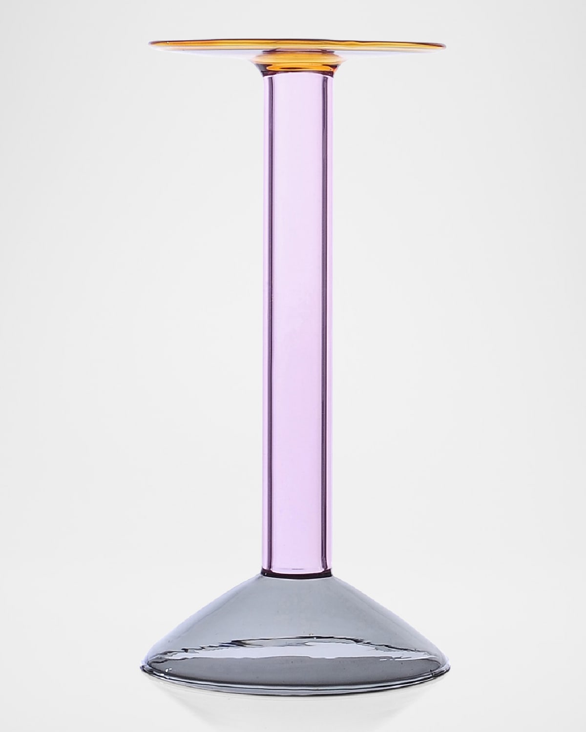 Ichendorf Rainbow 11.5" Candleholder In Grey/pink/amber