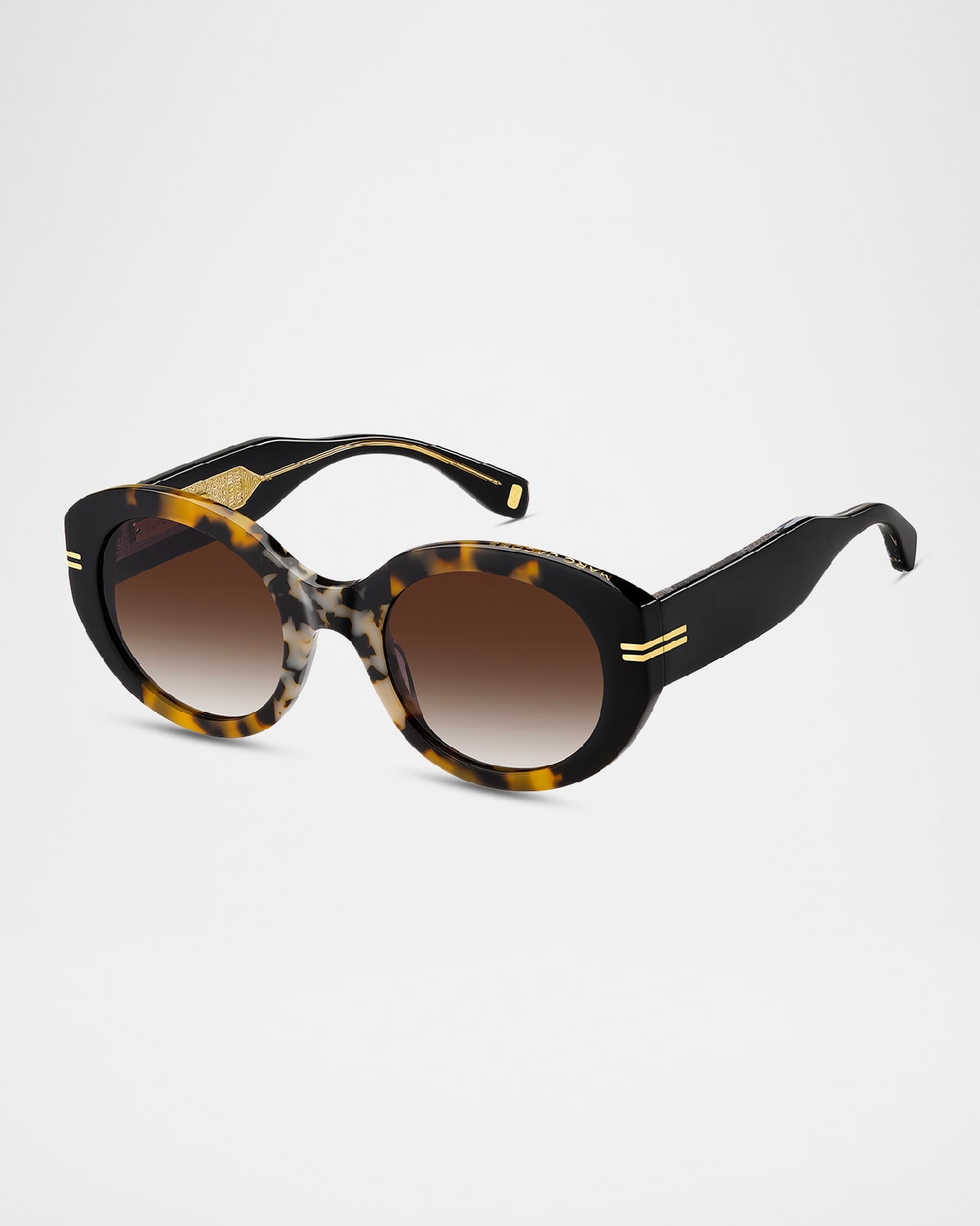 Marc Jacobs Mj 1110s Acetate Oval Sunglasses In Havana