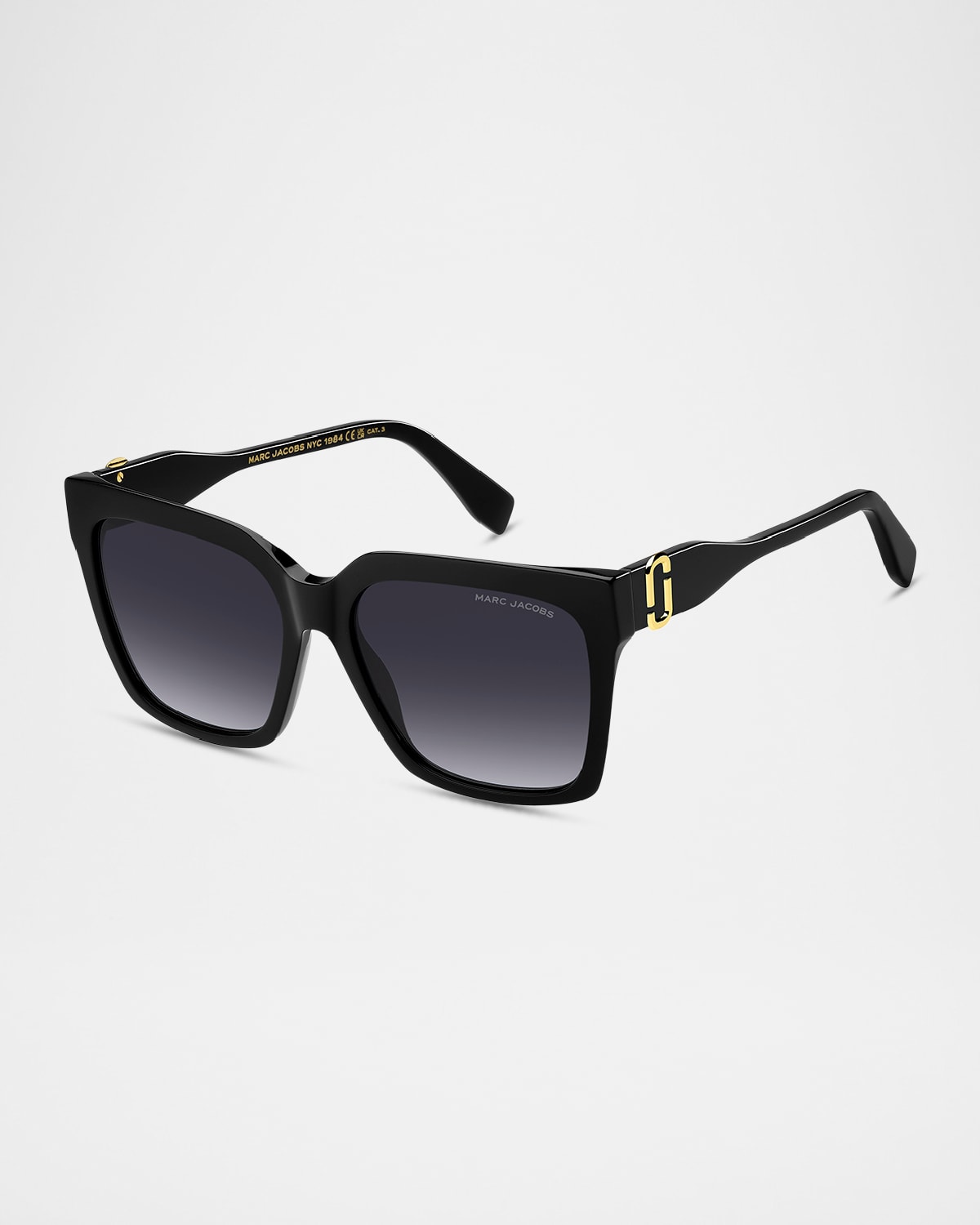 Marc Jacobs Acetate Square Sunglasses In Black