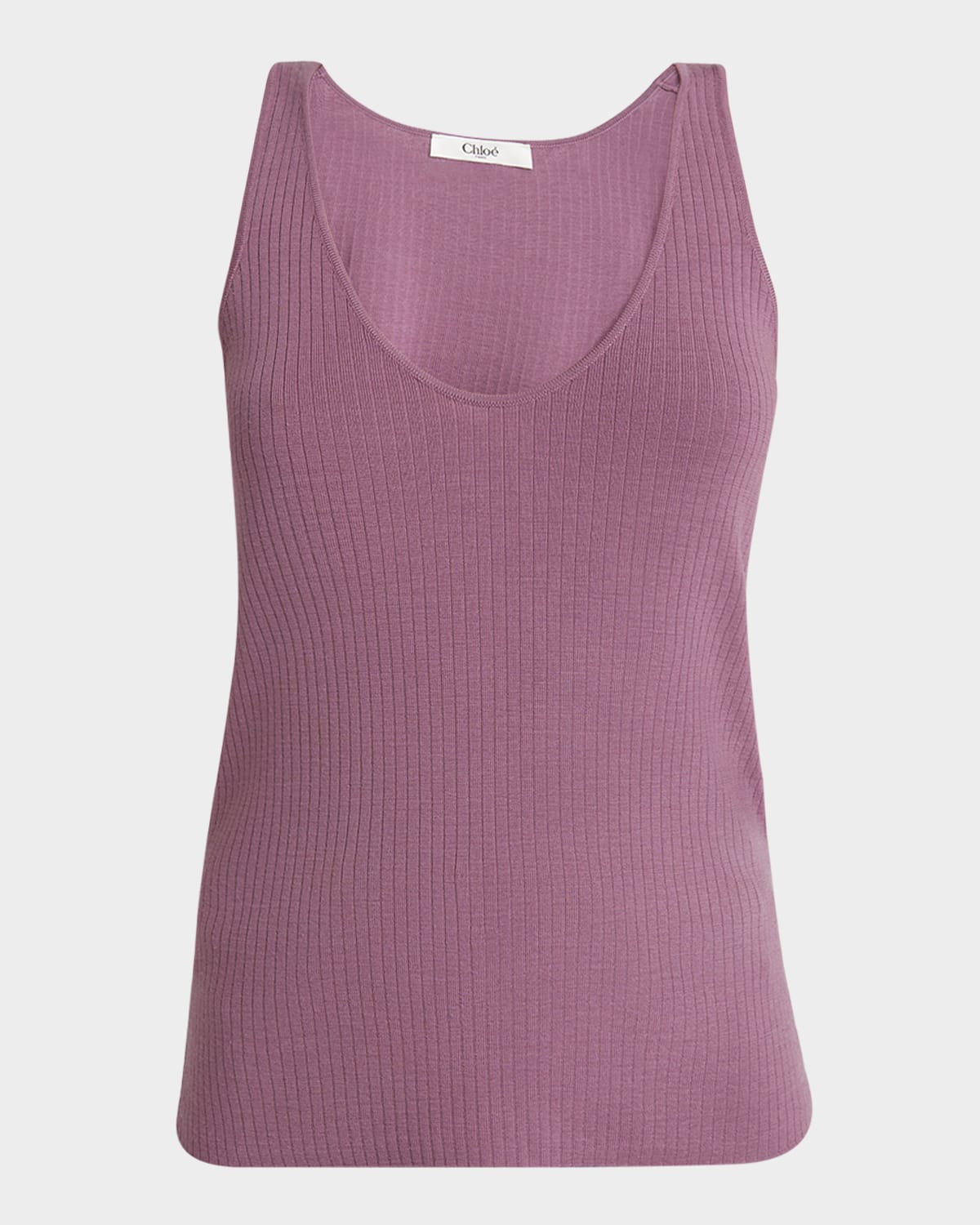 Chloé Chloe Women Light Purple Wool Tank Top In Lovely Lilac