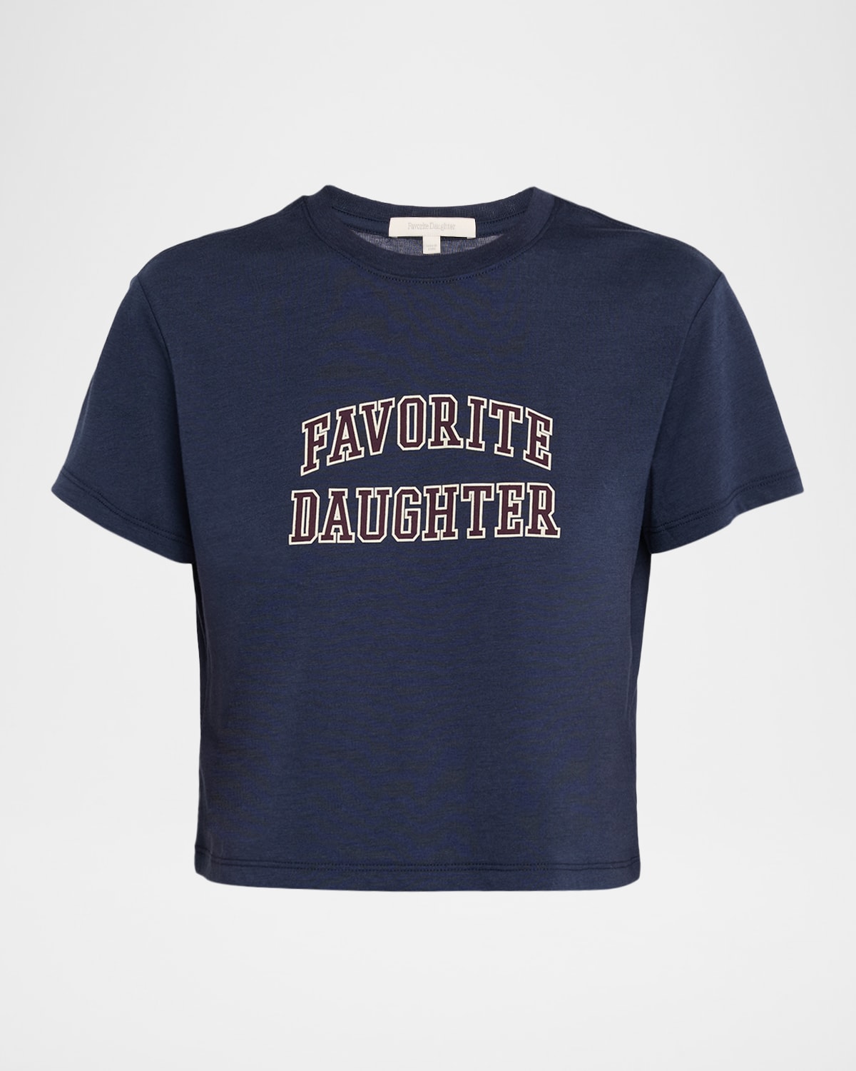 Favorite Daughter Cropped Collegiate T-shirt In Blue