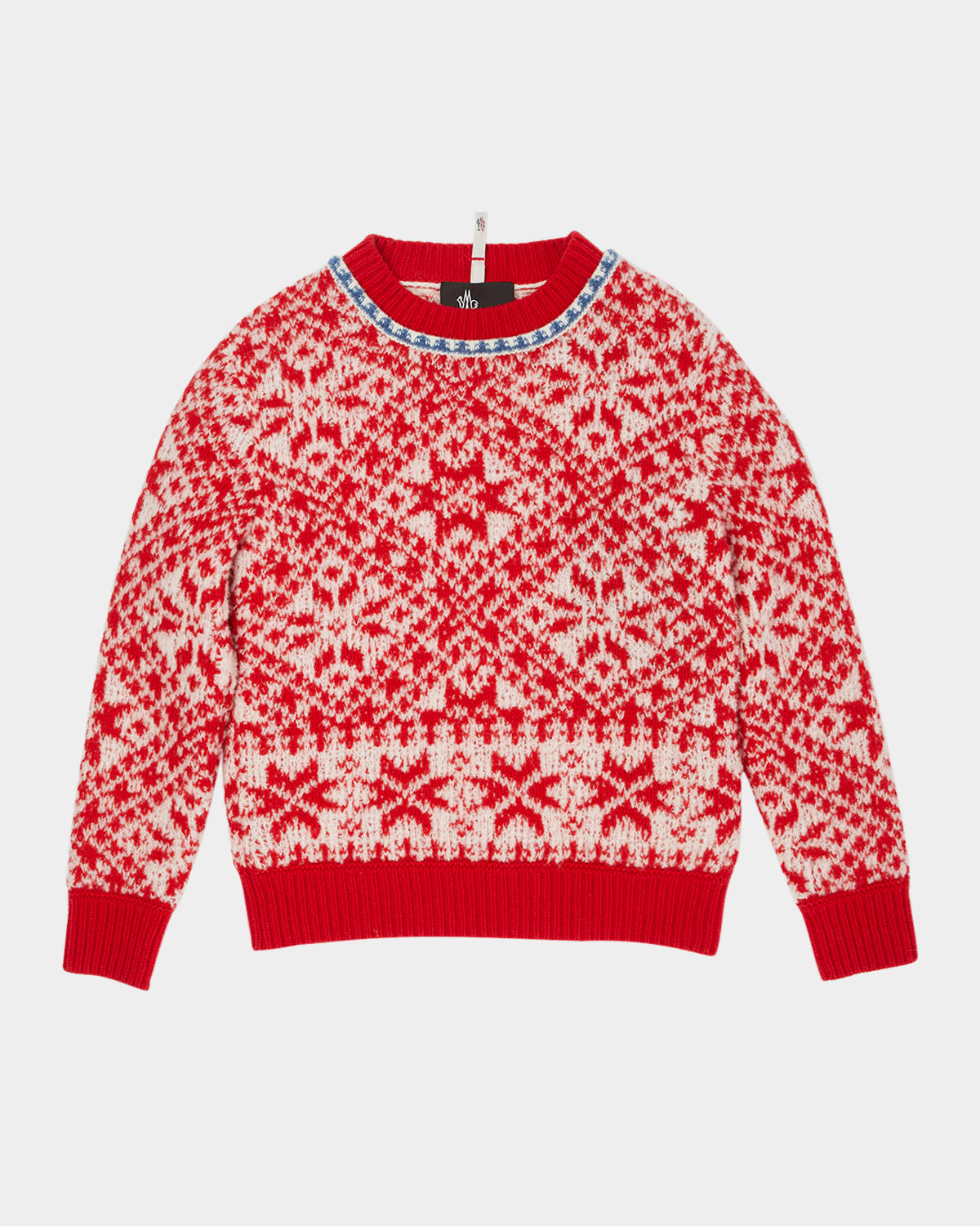 Moncler Grenoble Kid's Snowflake Intarsia Sweater, Size -14