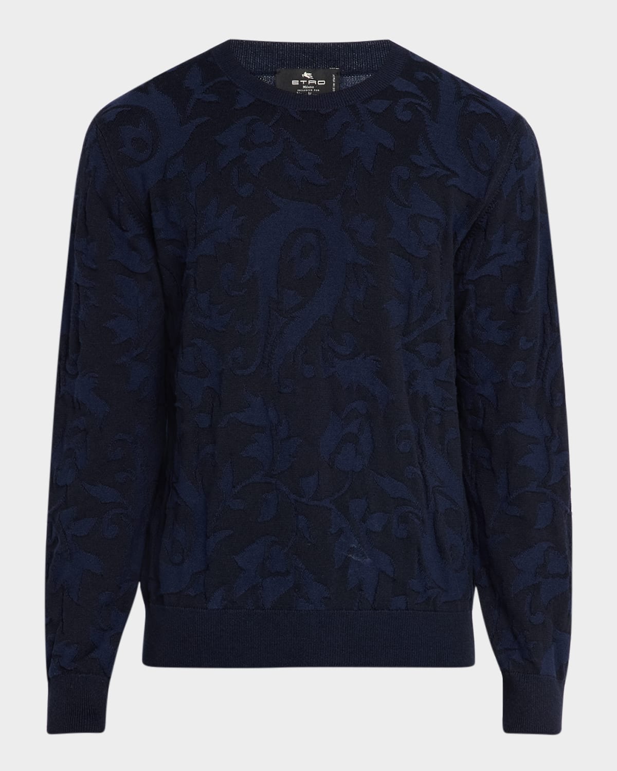 Men's Jacquard Cotton-Cashmere Sweater