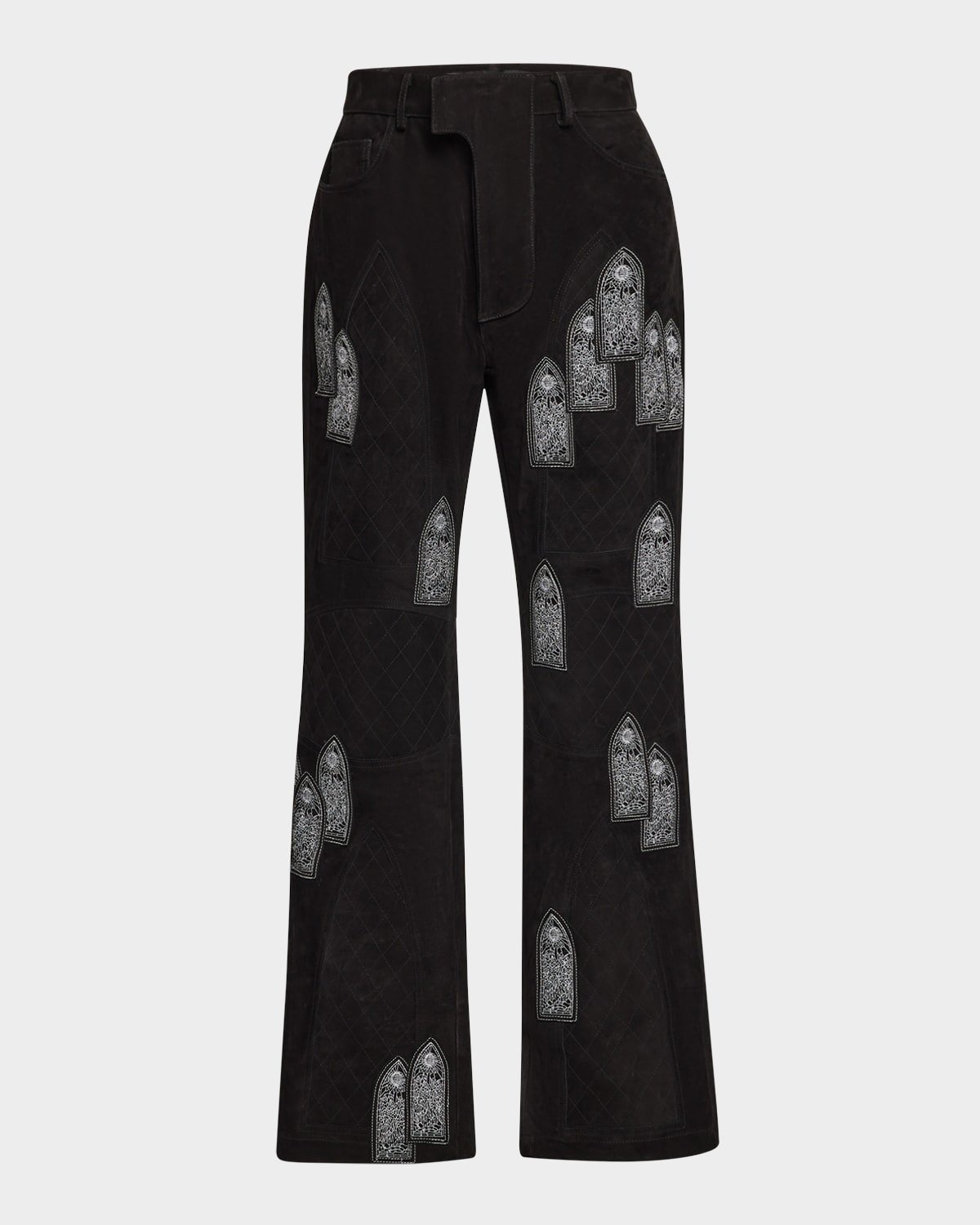 Men's Suede Moto Five-Pocket Pants