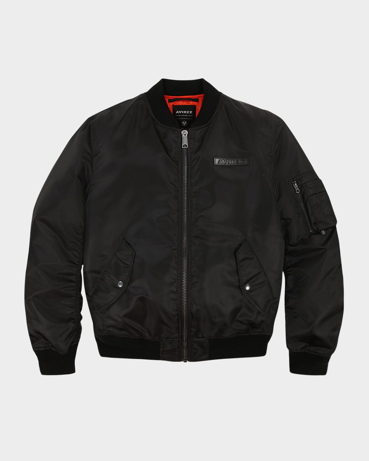 Avirex Men's Ma-1 Nylon Bomber Jacket In Black