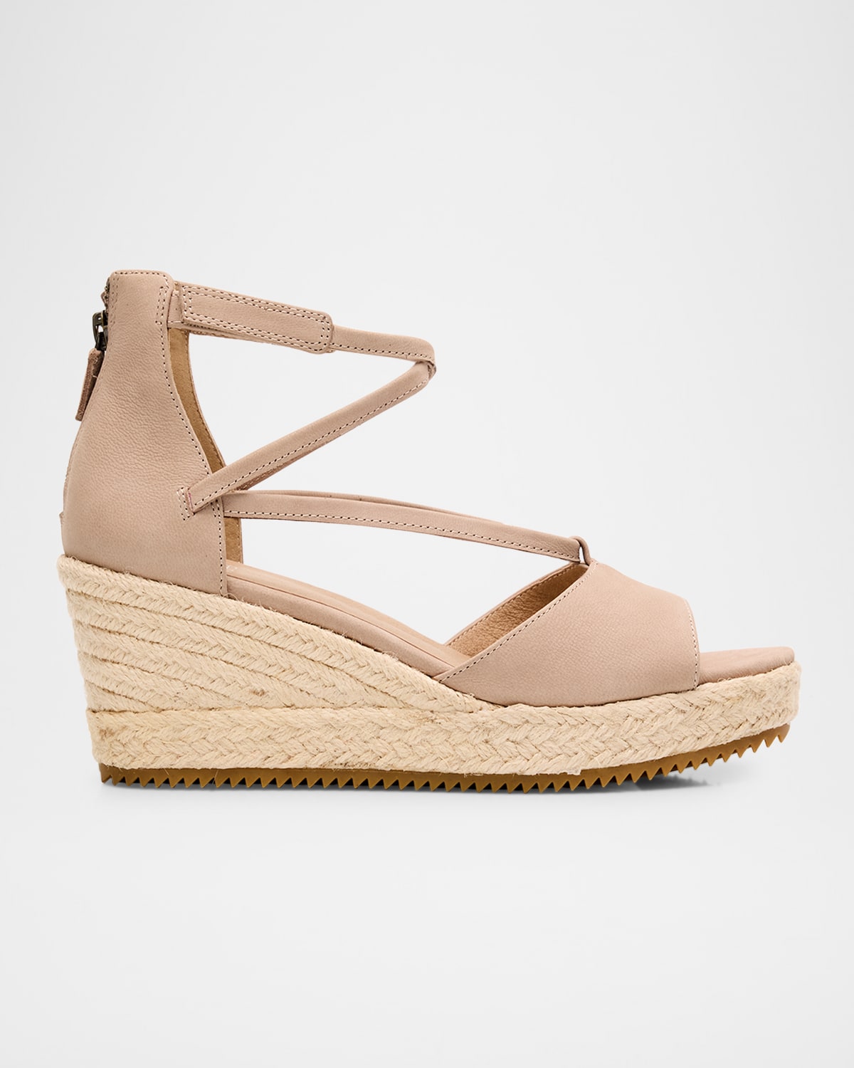 Wesson Leather Ankle-Strap Wedge Espadrilles