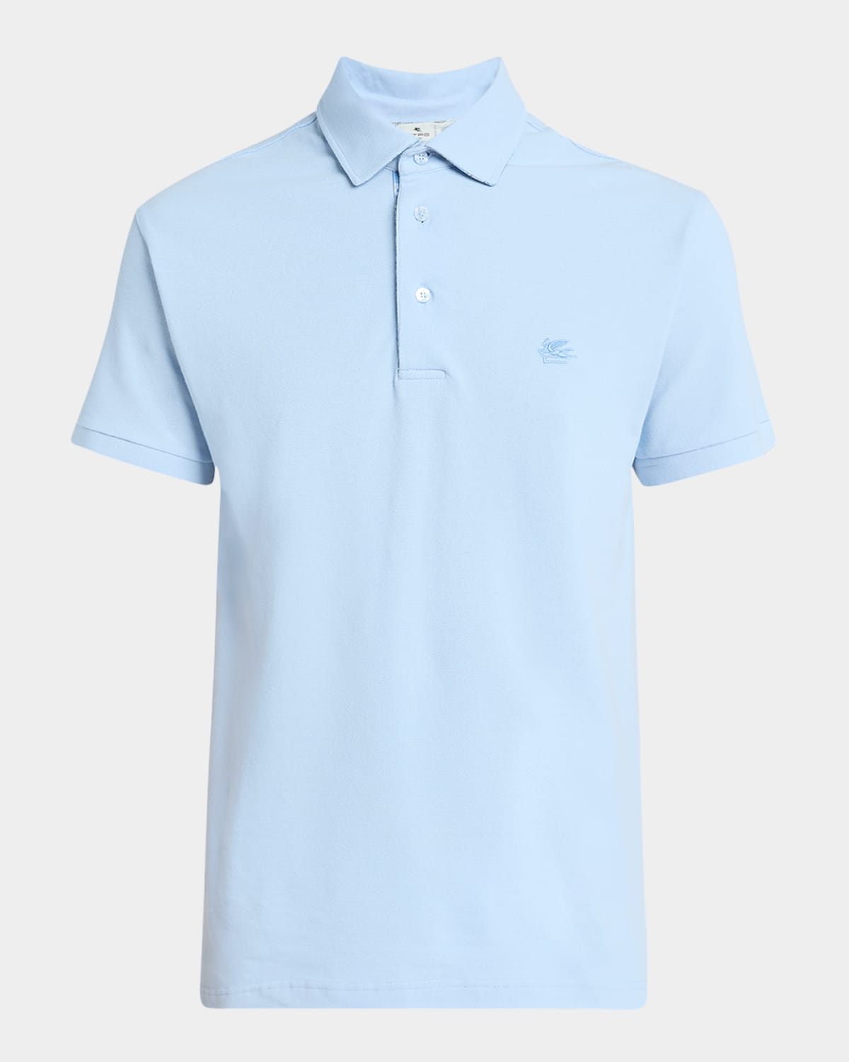 Etro Paisley Jacquard Polo Shirt In Blue