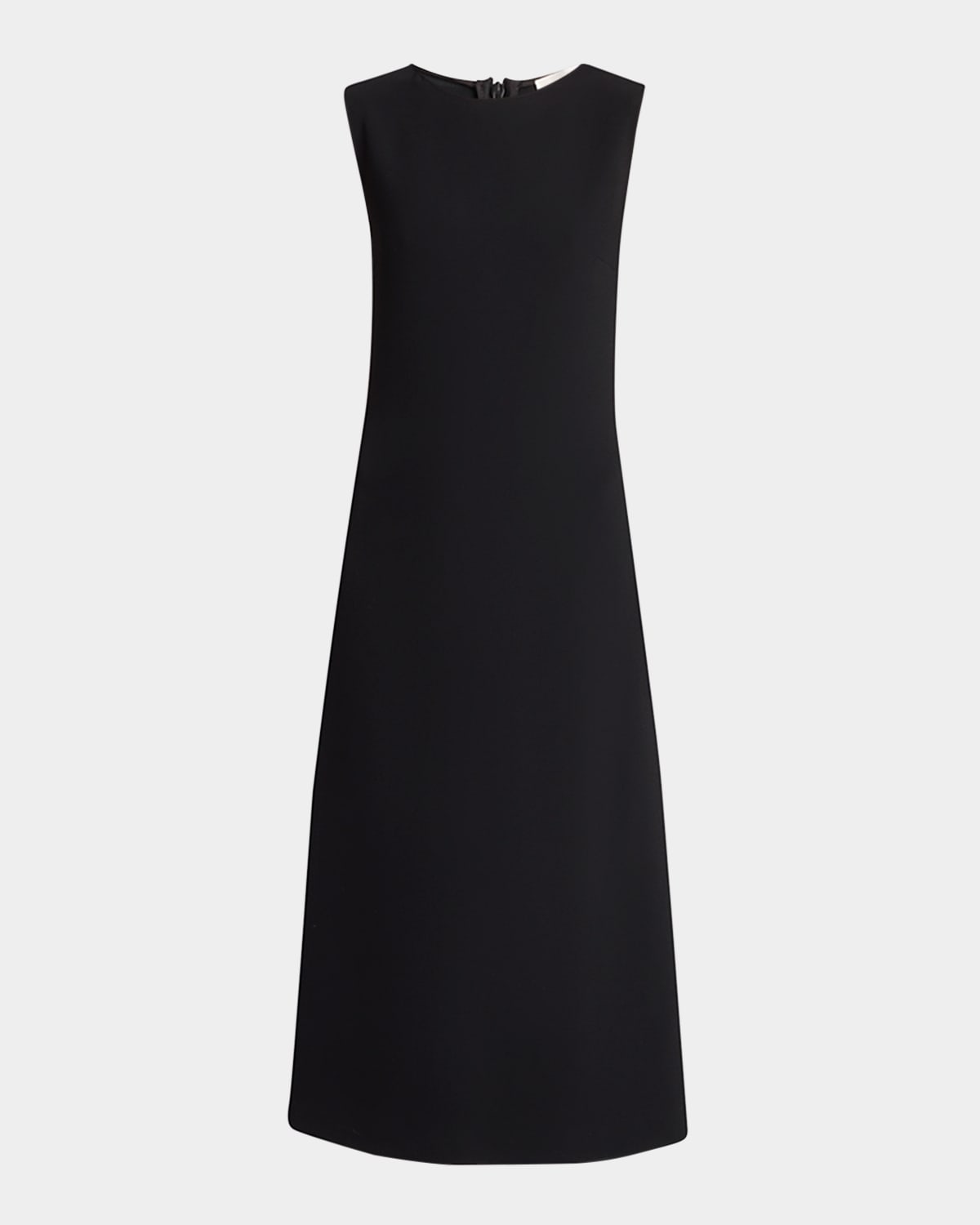 The Row Rhea Open-back Wool-blend Gown In Black