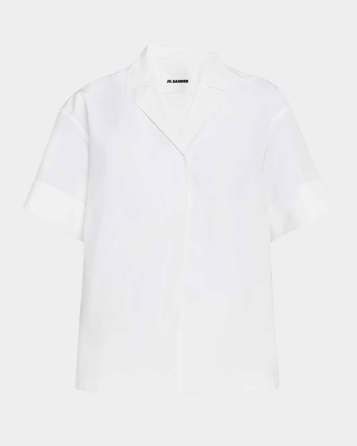 Jil Sander Short-sleeve Button-down Shirt In Optic White