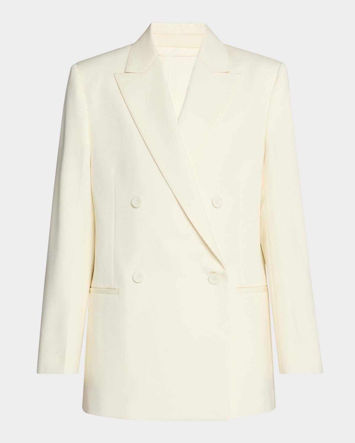 Jil Sander Double-breasted Wool Jacket In Ecru
