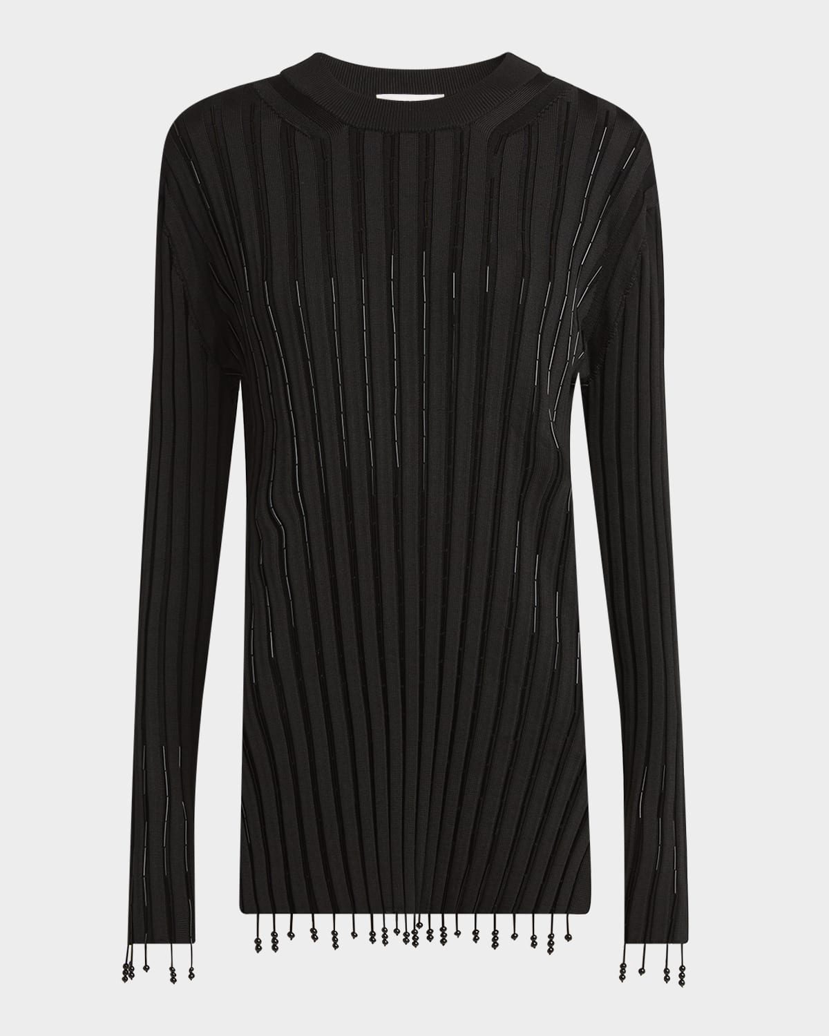 Jil Sander Beaded Crewneck Sweater In Ink