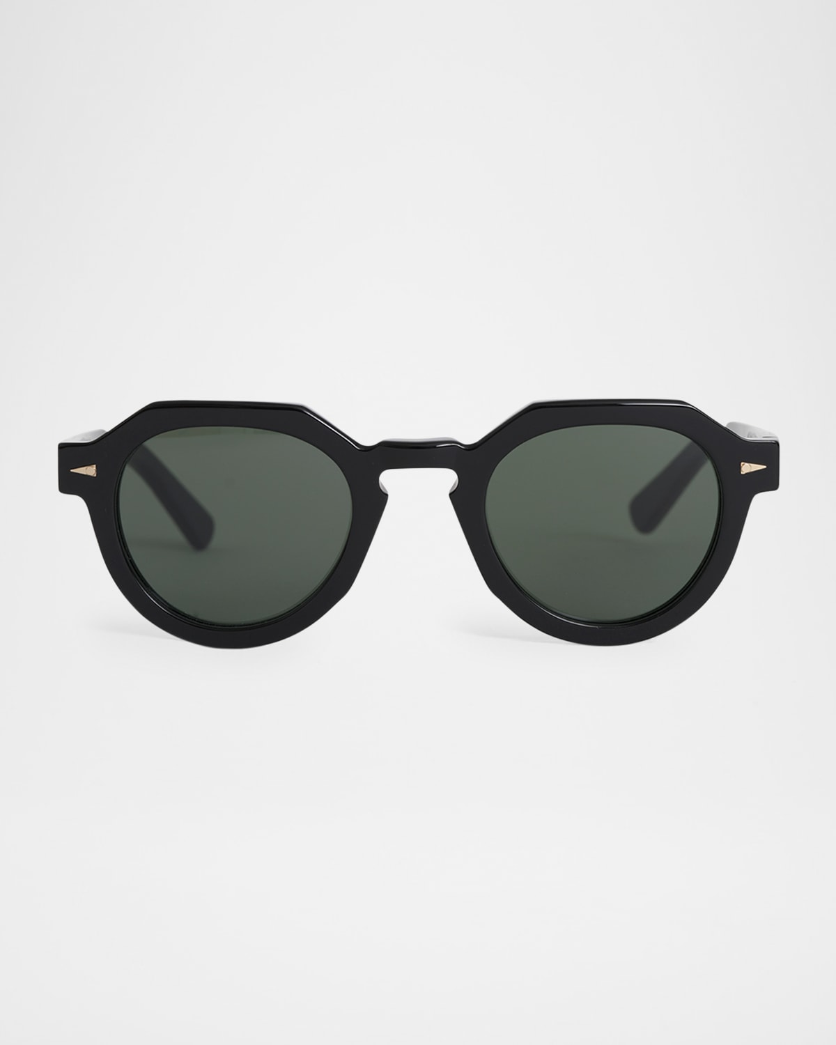 Ahlem Eyewear Grenelle Acetate & Nylon Round Sunglasses In Black