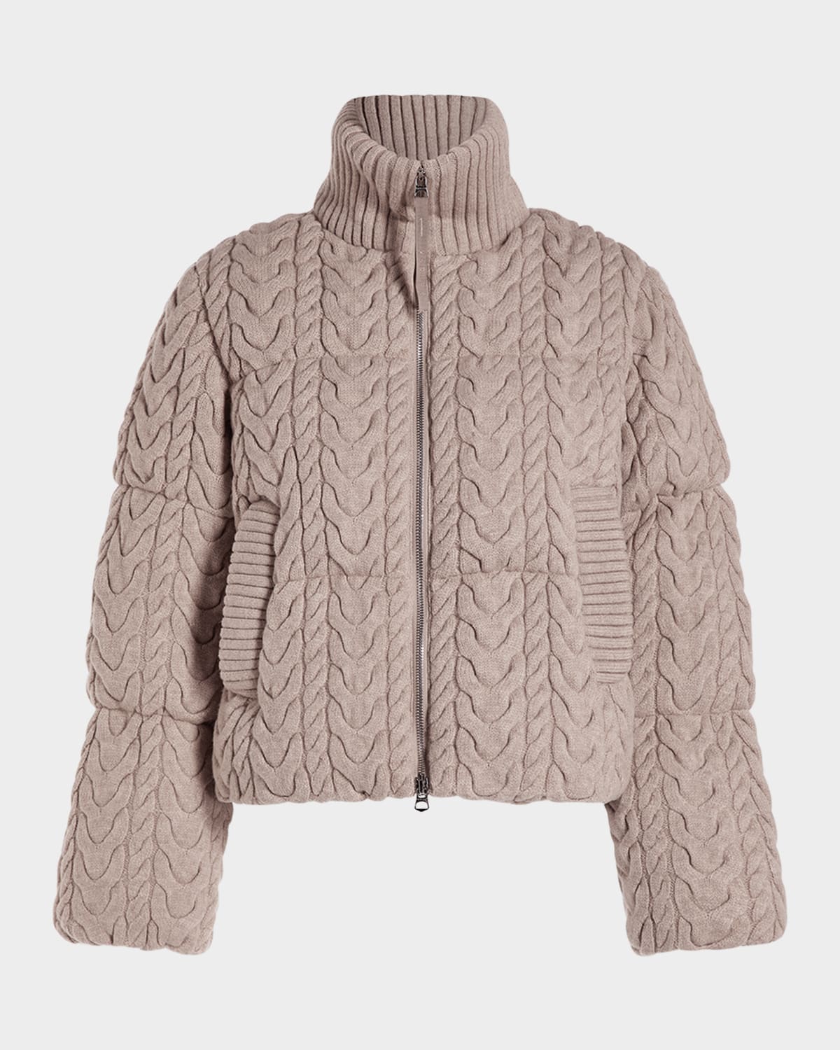 Reggie Cable-Knit Puffer Jacket