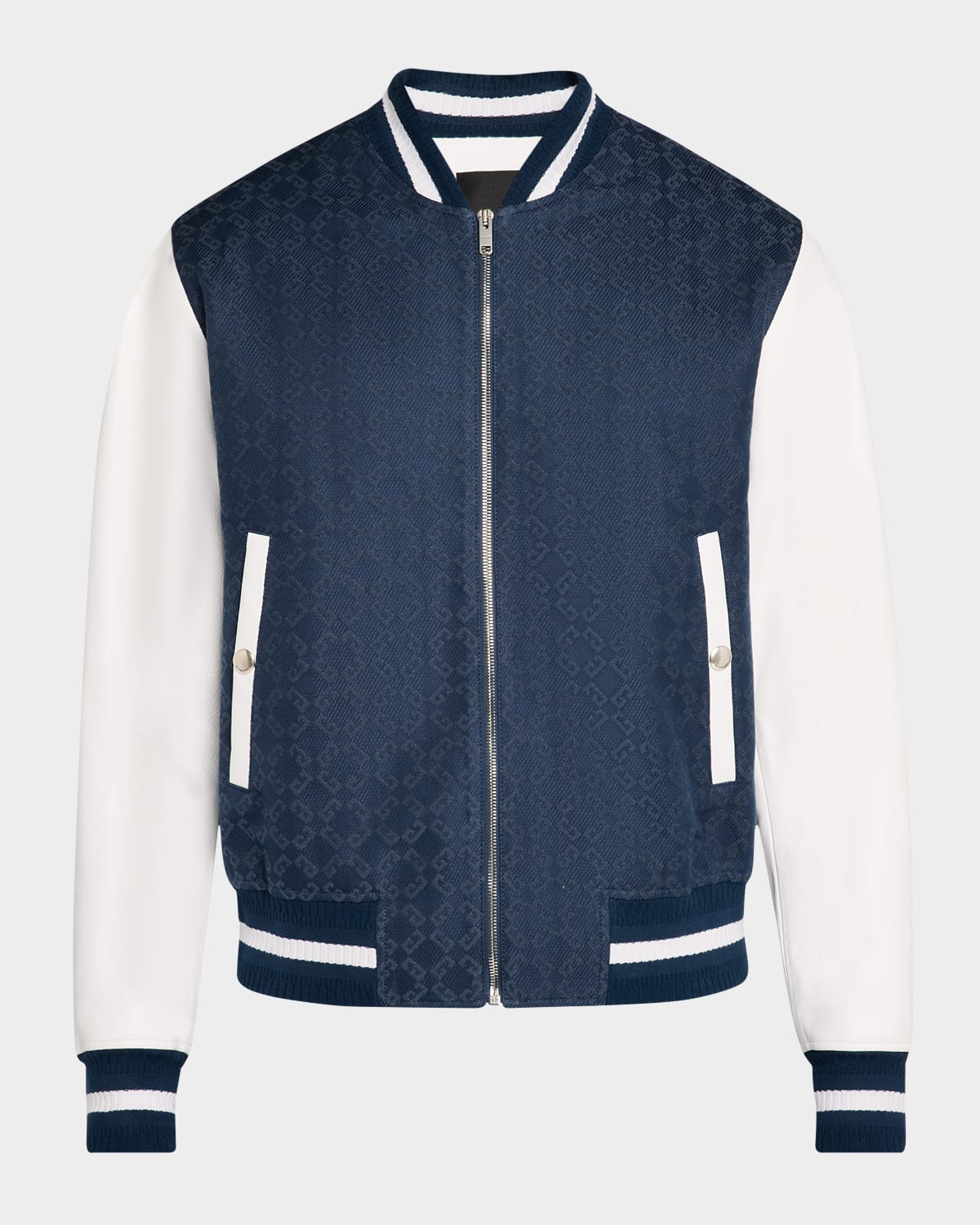 GIVENCHY MEN'S MONOGRAM VARSITY JACKET 