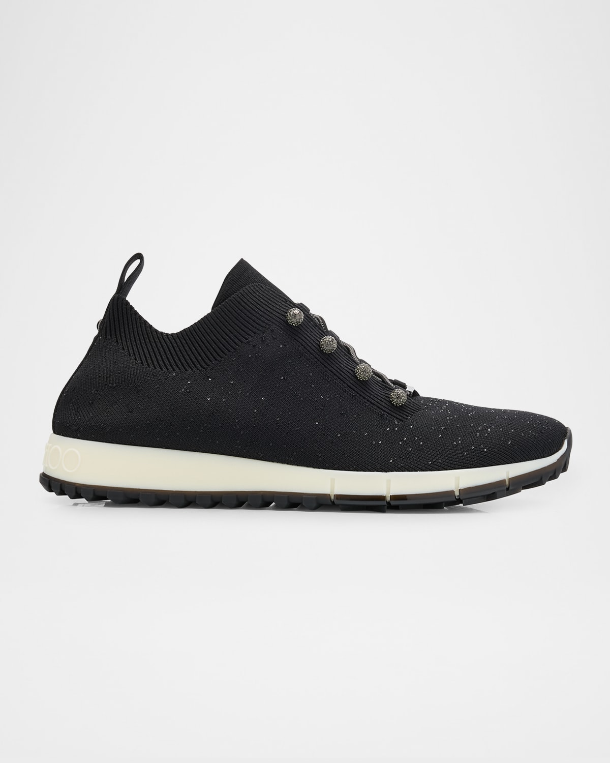 Jimmy Choo 'knitted Sneakers With Sequins - In Black