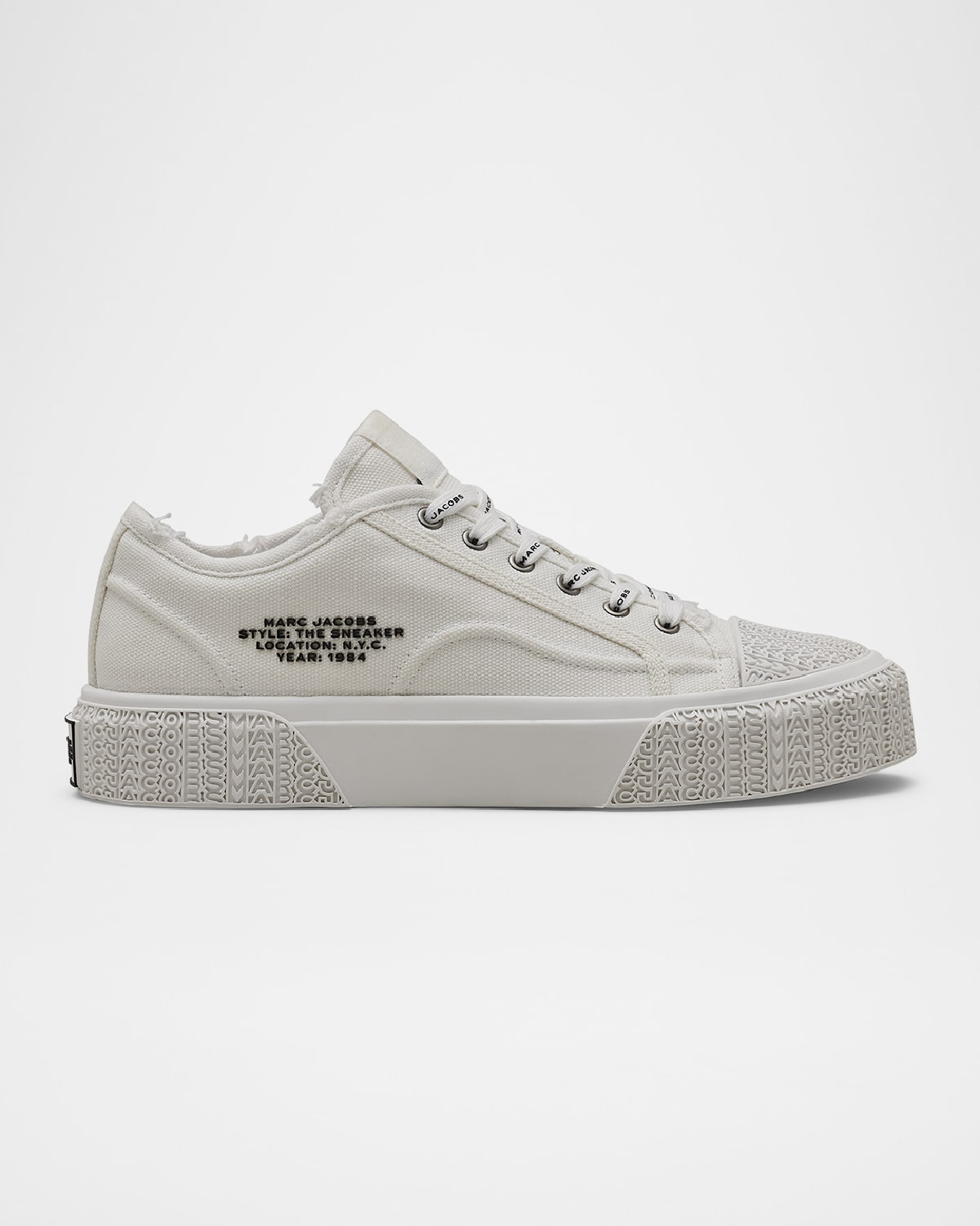 Shop Marc Jacobs The Canvas Low-top Sneakers In White