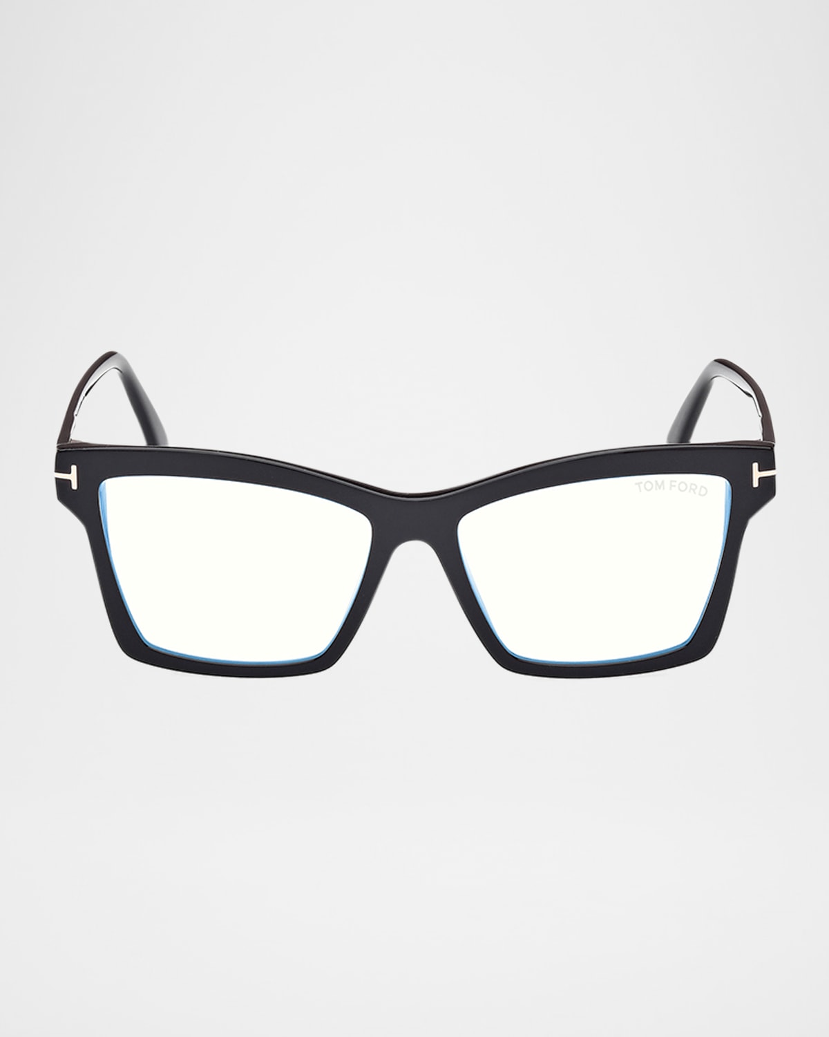 Tom Ford Ft5964 Blue Light Blocking Acetate Glasses In Shiny Black