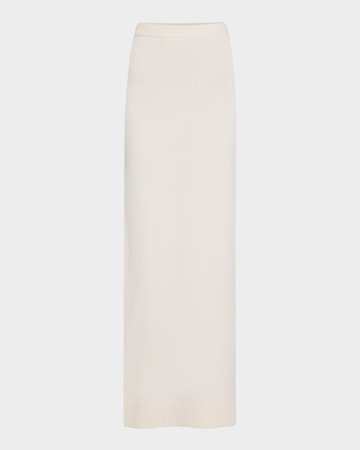 Shop Michael Kors Back Slit Cashmere Maxi Skirt In Optic Whit