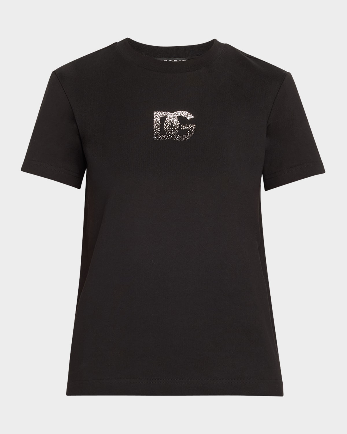 Dolce & Gabbana Crystal Logo T-shirt In Black