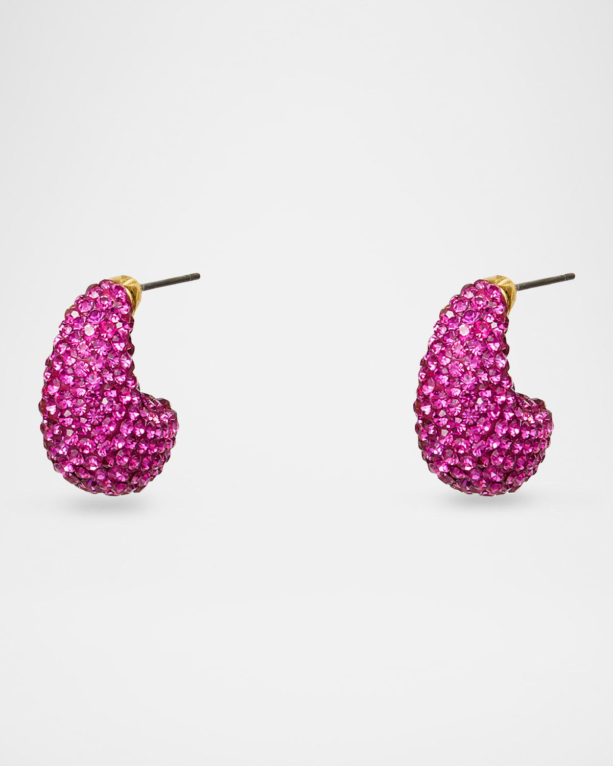 Pave Dome Mini Hoop Earrings