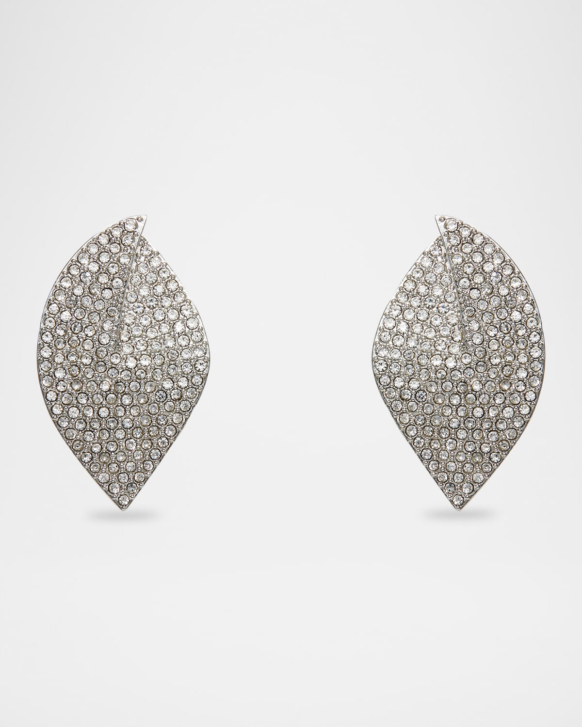 Pave Deco Feather Earrings