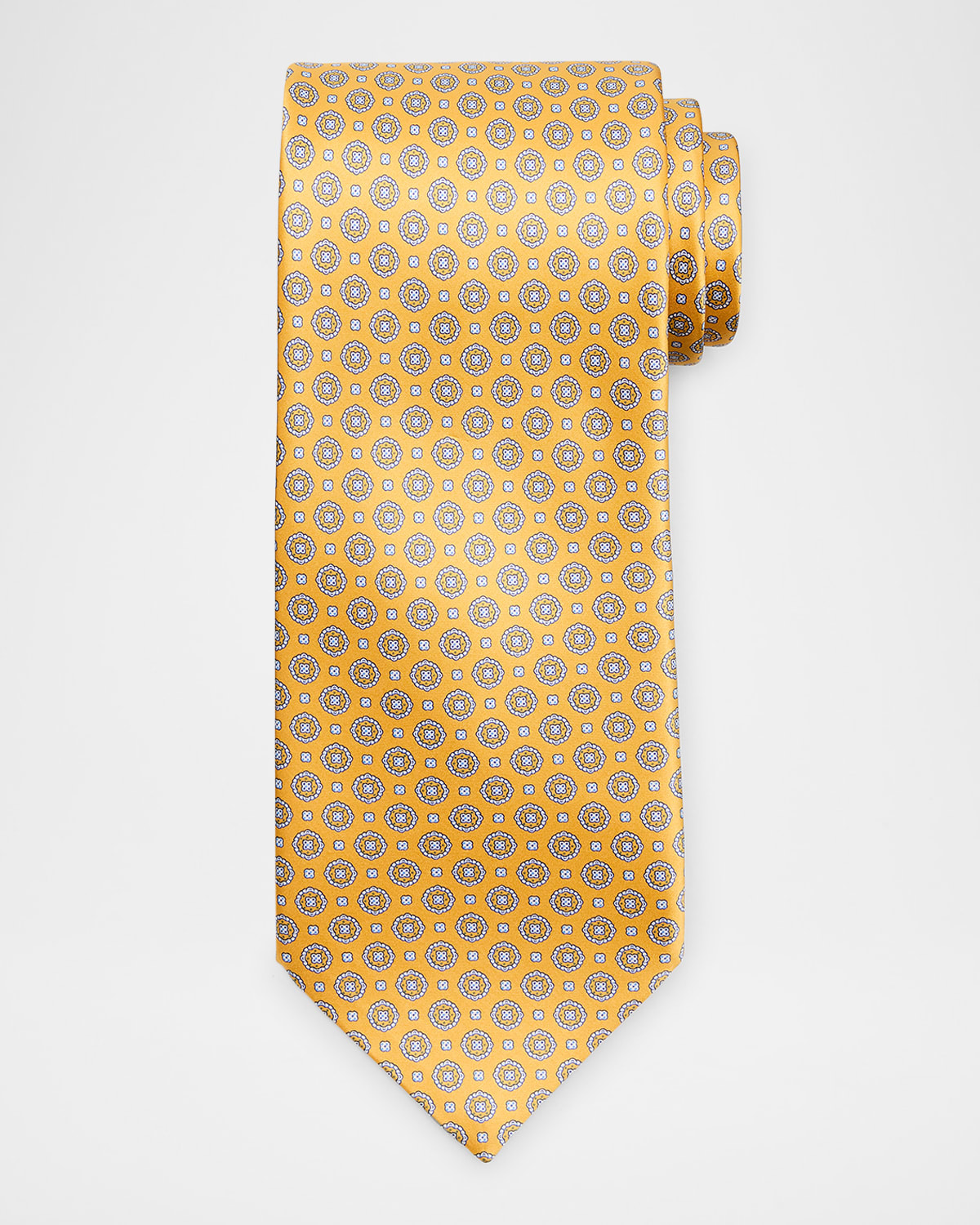 Men's Round Medallion Silk Tie